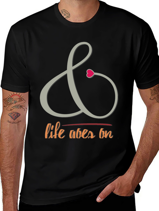 Camiseta Negra con Diseño La Vida Sigue