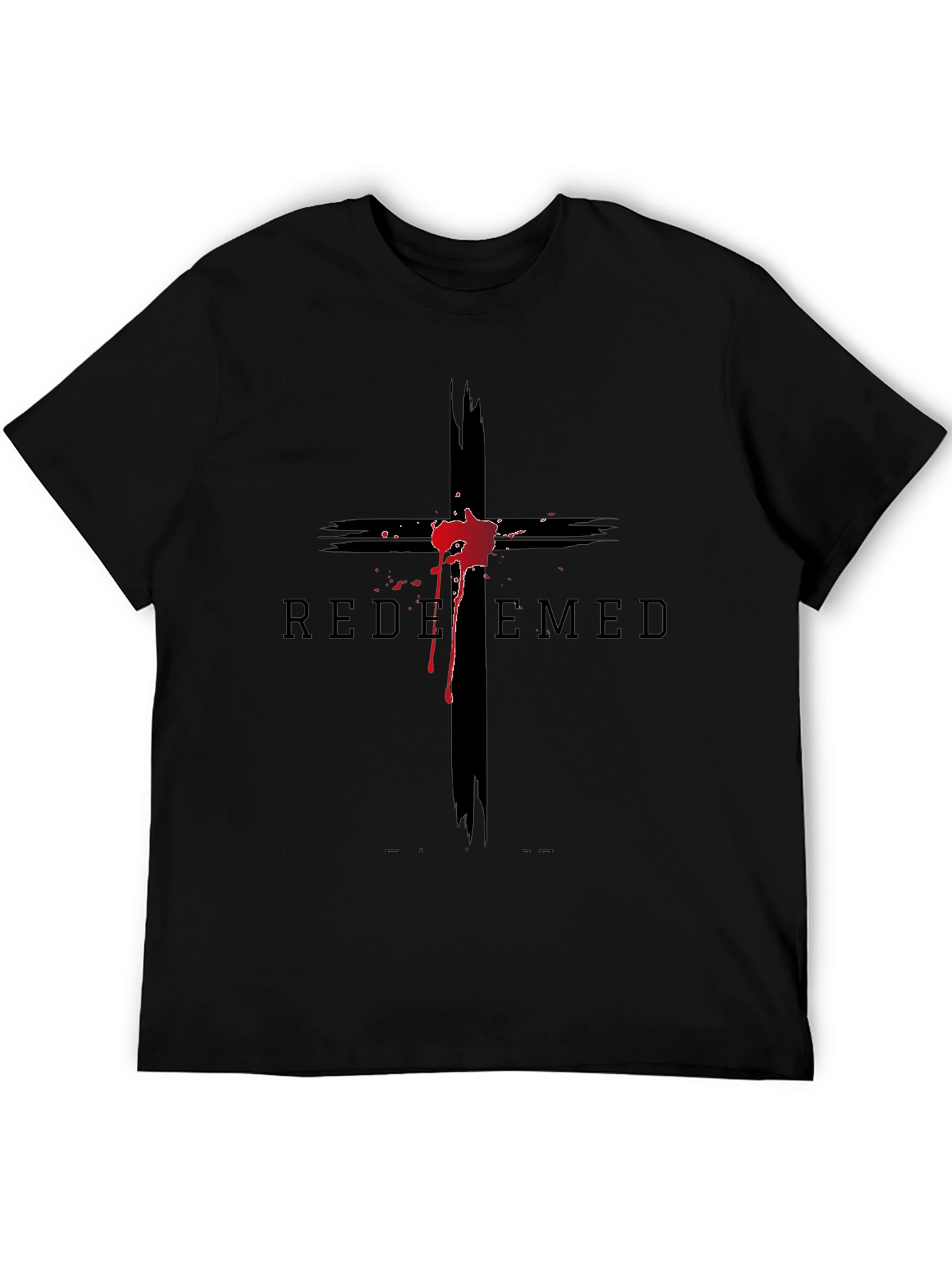 Camiseta Negra con Cruz Redimido