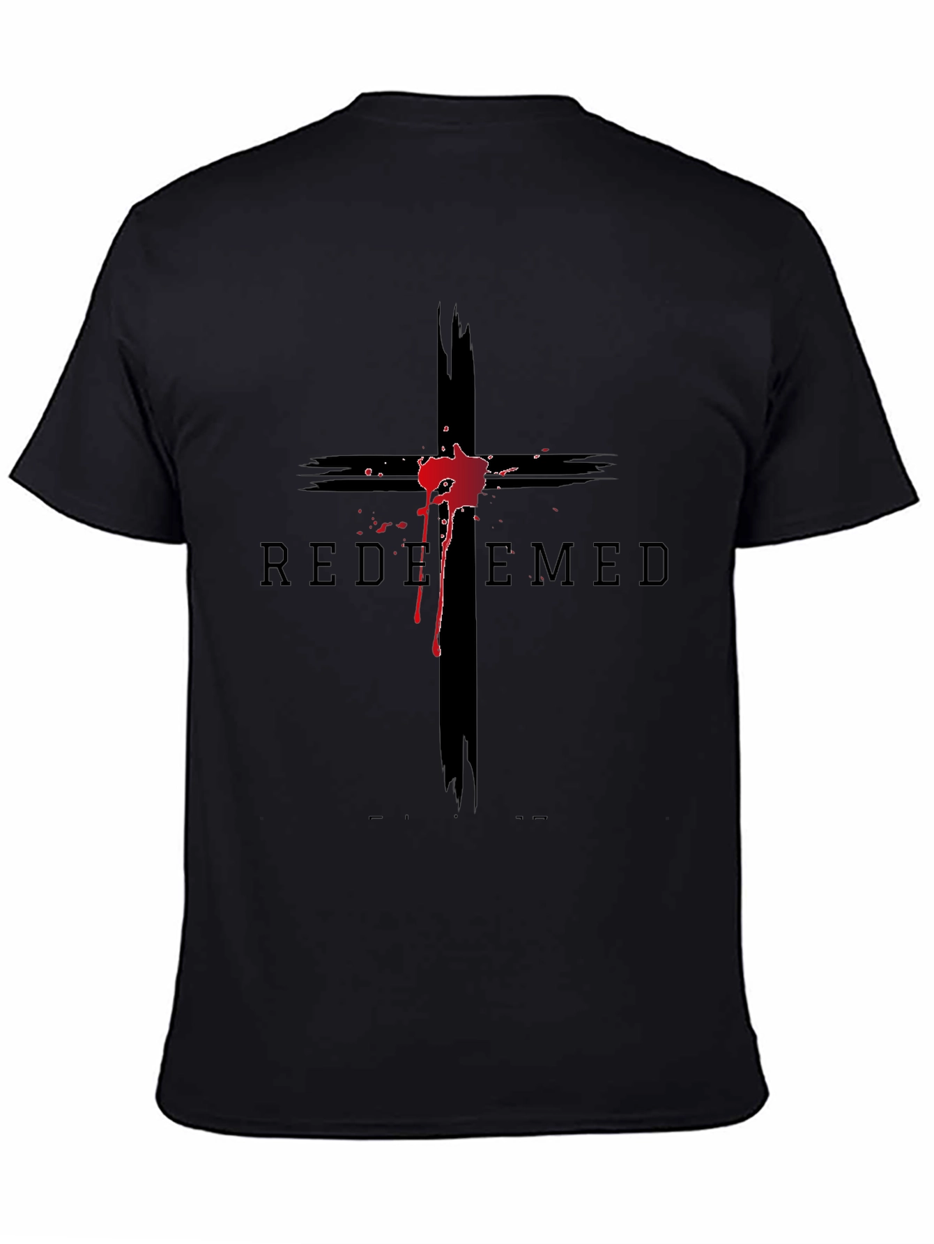 Camiseta Negra con Cruz Redimido