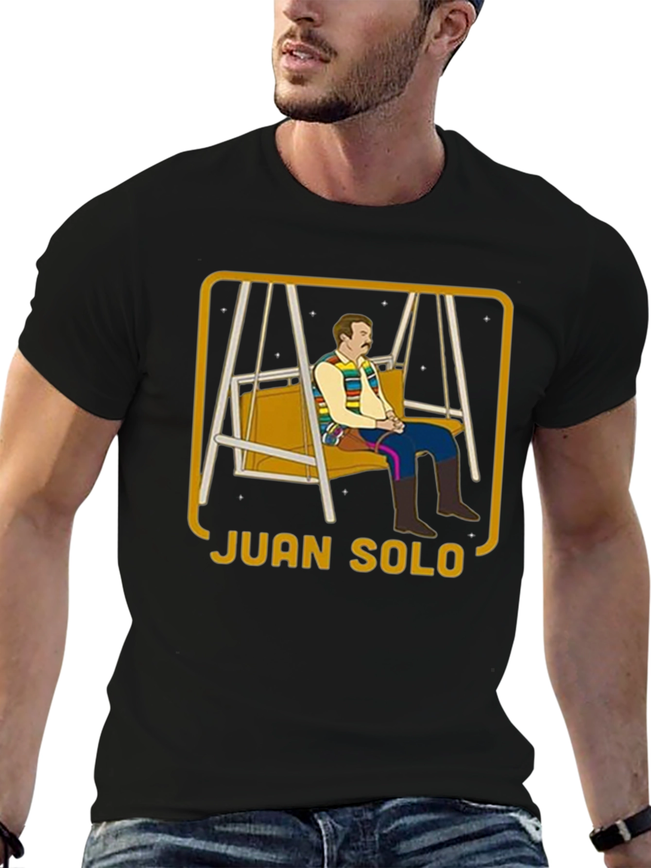 Camiseta Negra Juan Solo con Diseño Único