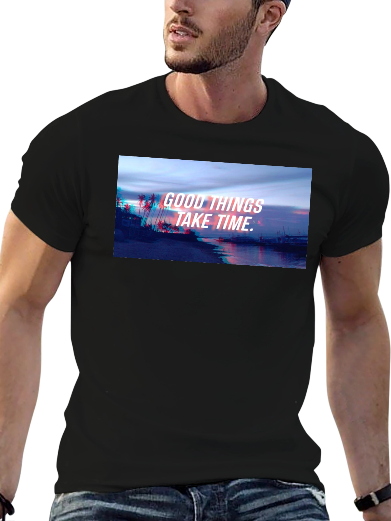 Camiseta Negra Unisex con Diseño Inspirador