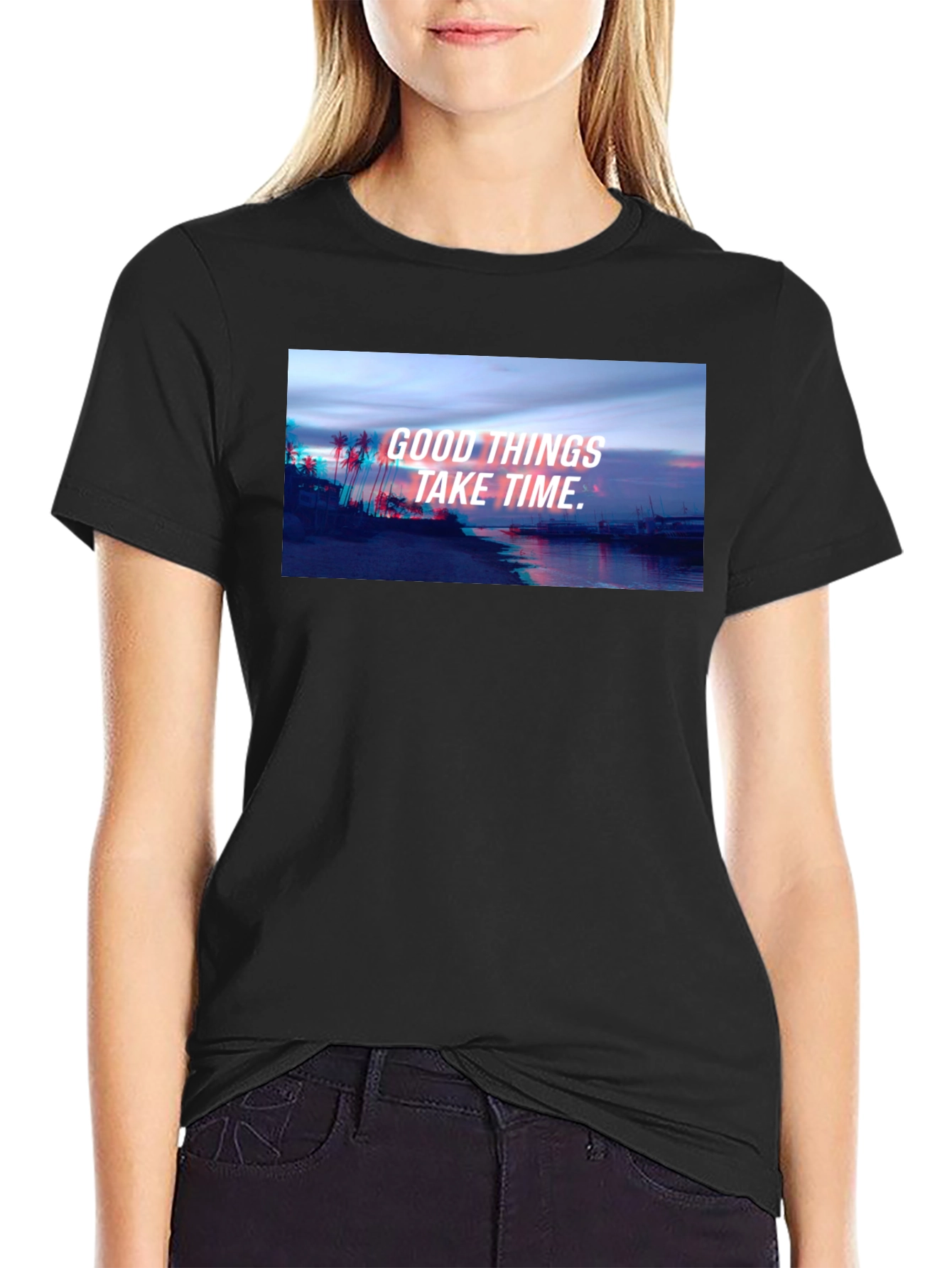 Camiseta Negra Unisex con Diseño Inspirador
