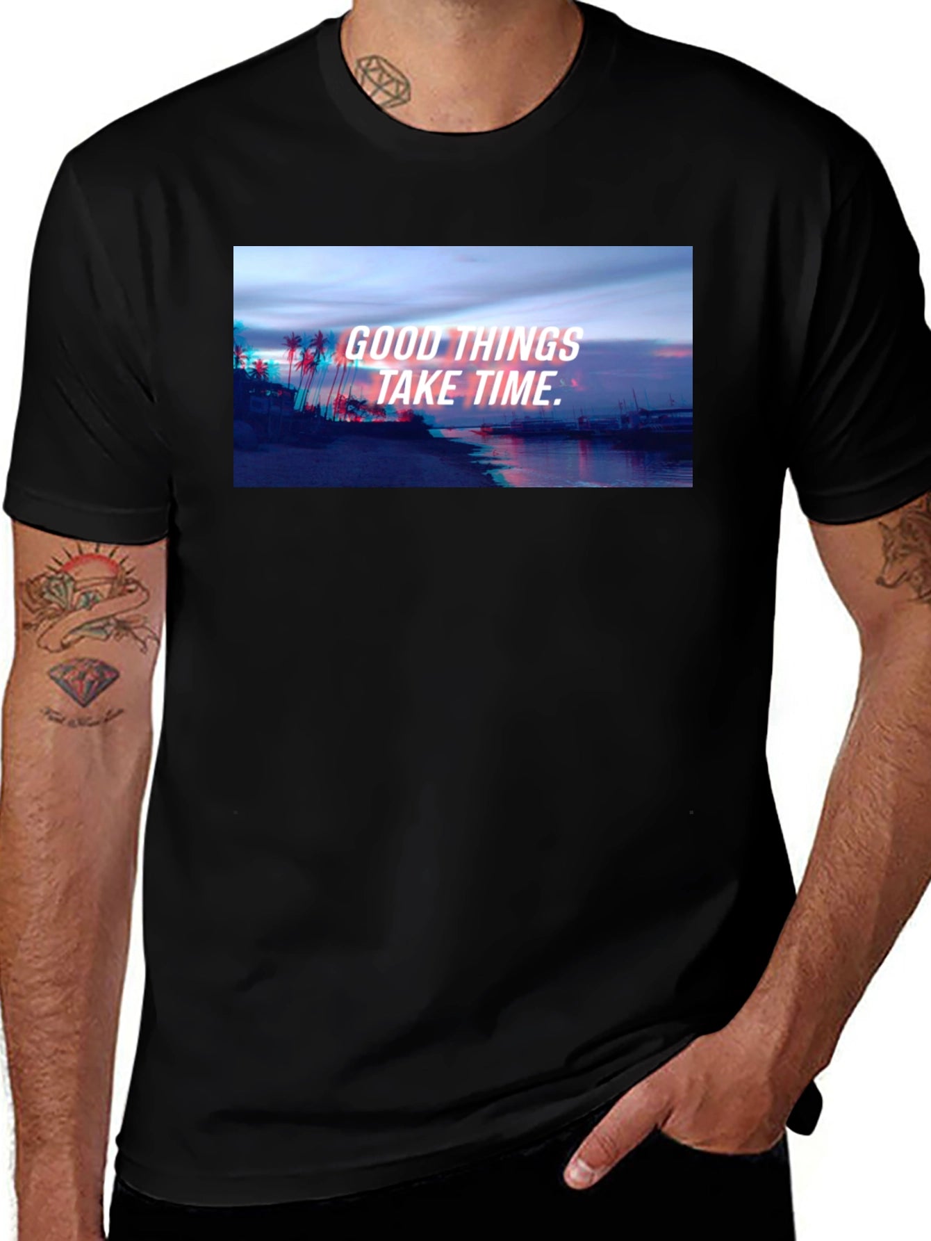 Camiseta Negra Unisex con Diseño Inspirador