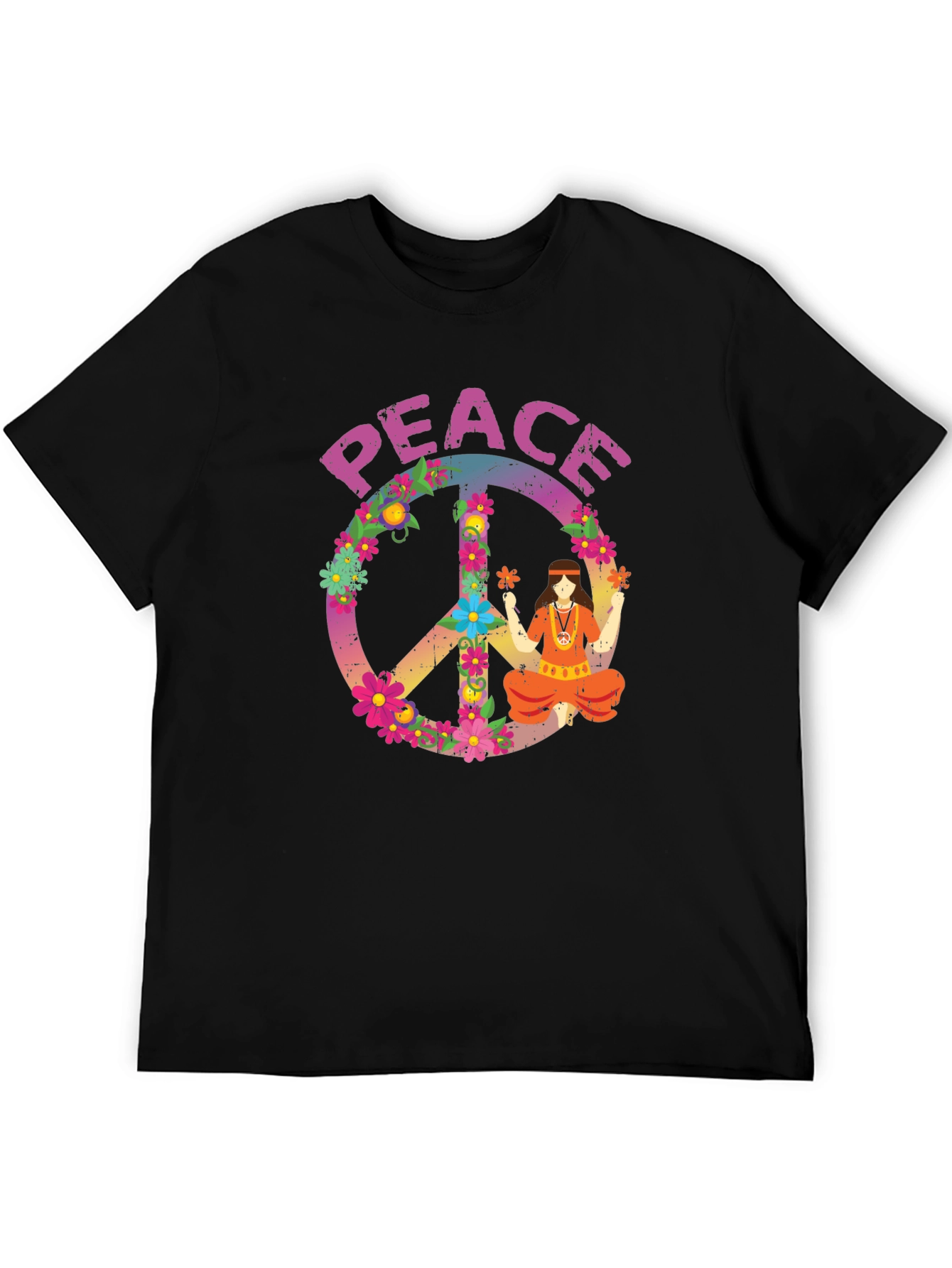 Camiseta Hippie Paz y Amor