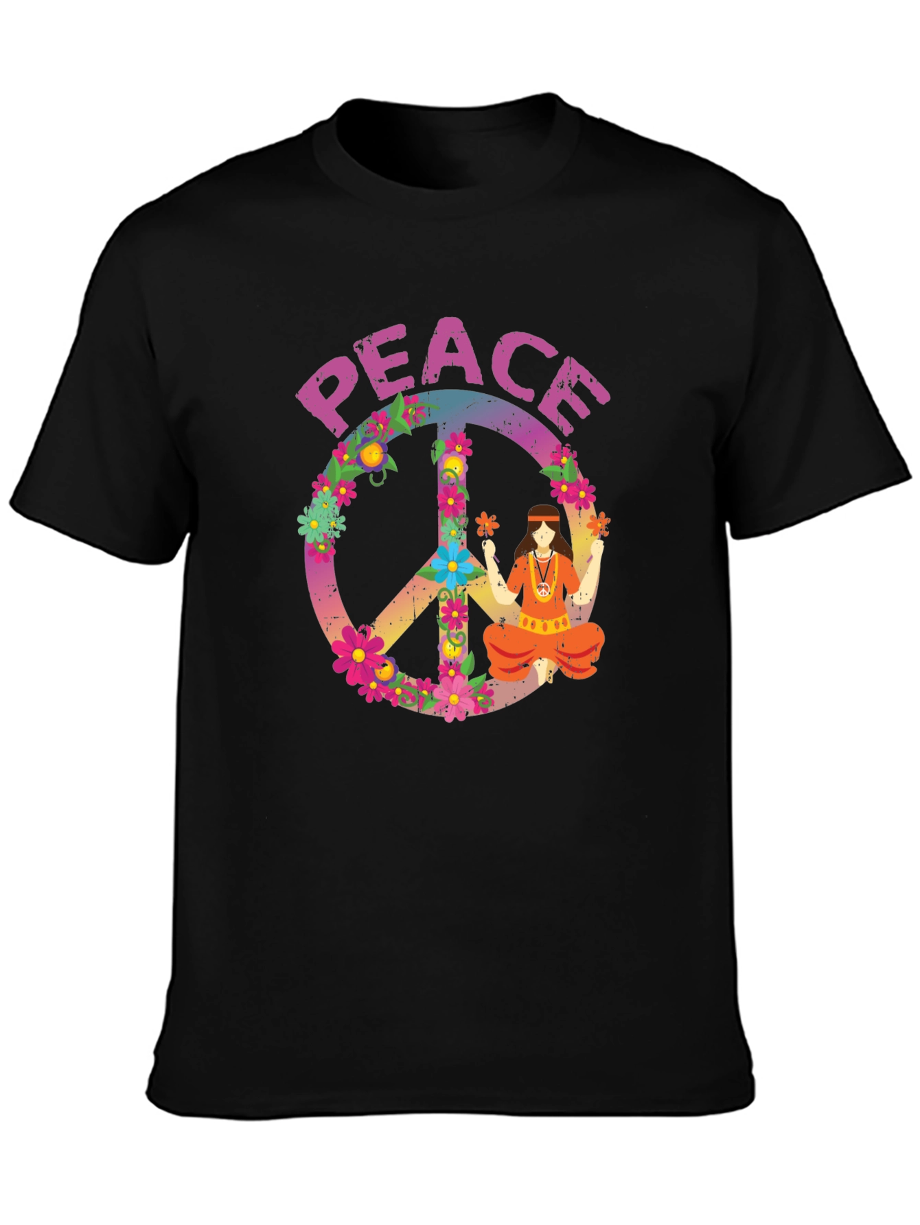 Camiseta Hippie Paz y Amor