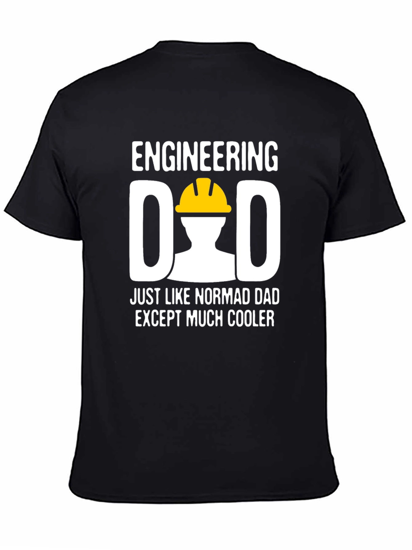 Camiseta Negra Ingeniero Papá - Regalo Original