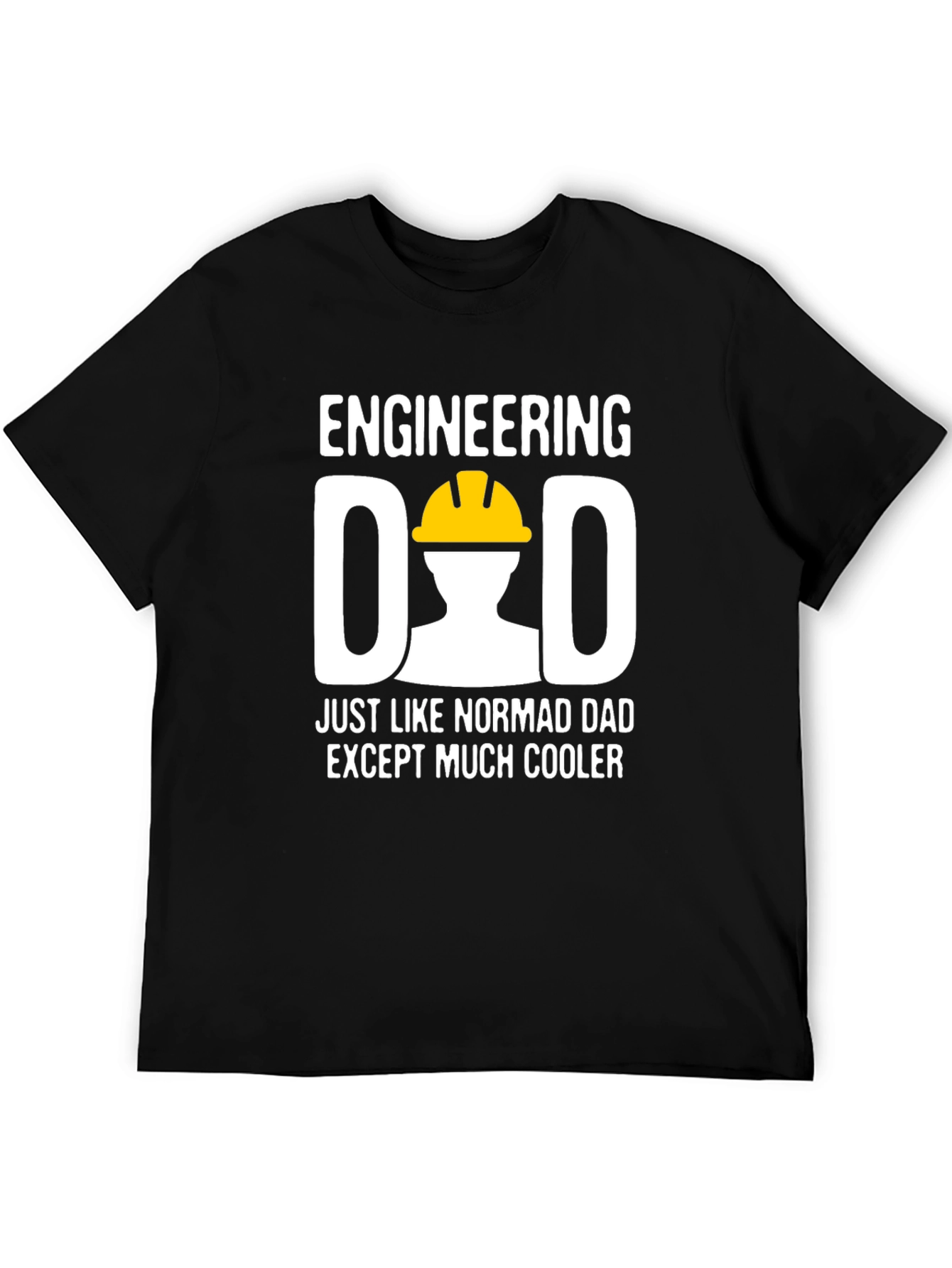 Camiseta Negra Ingeniero Papá - Regalo Original