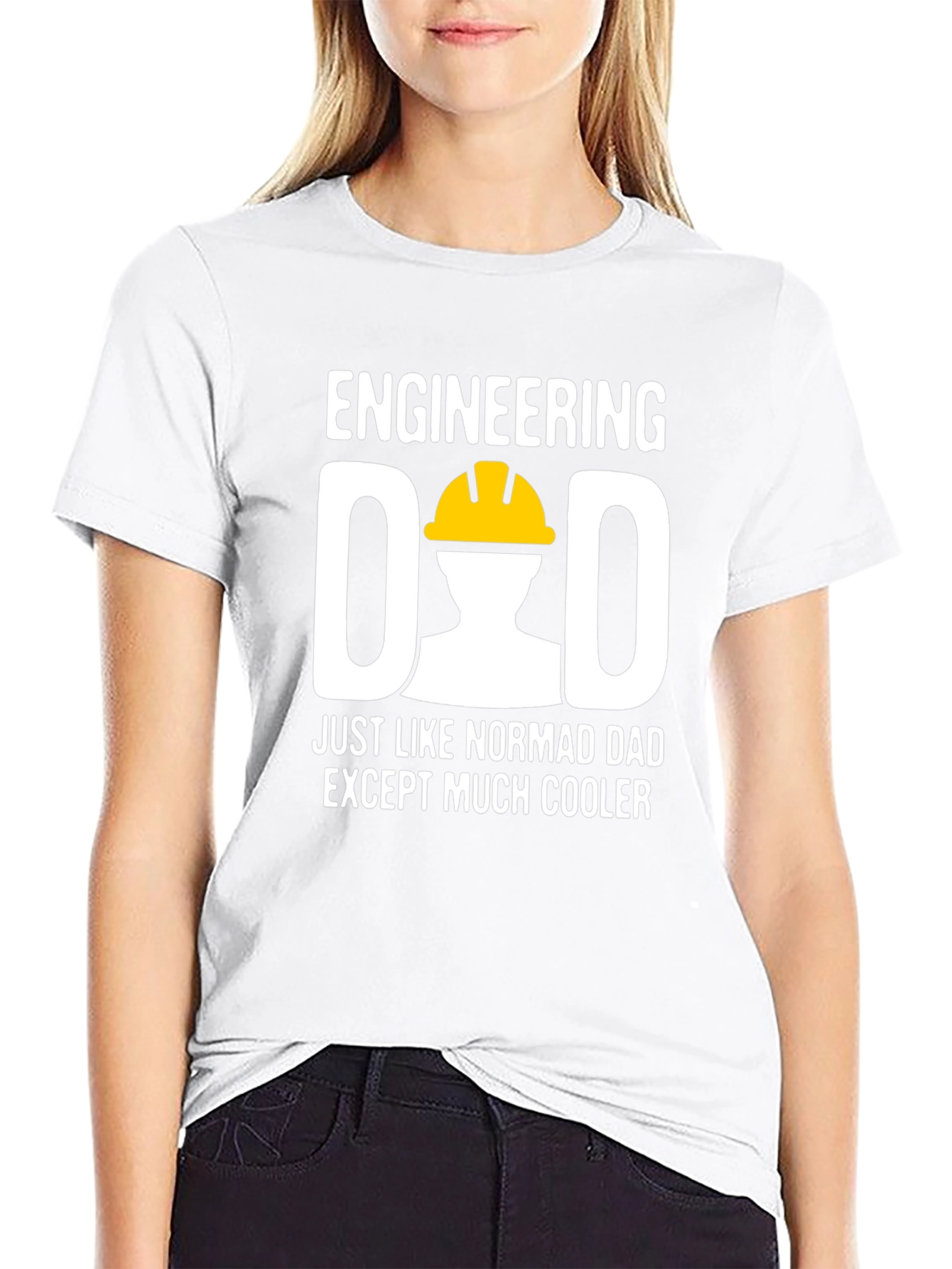 Camiseta Negra Ingeniero Papá - Regalo Original