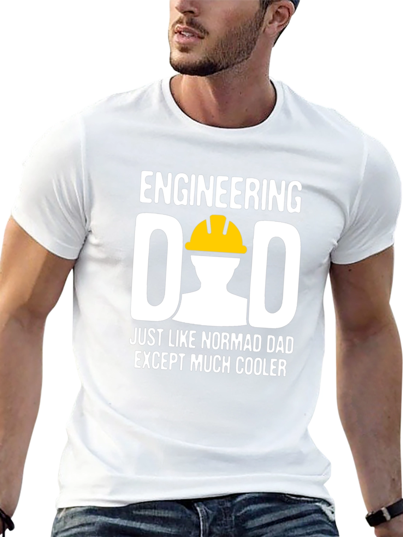 Camiseta Negra Ingeniero Papá - Regalo Original