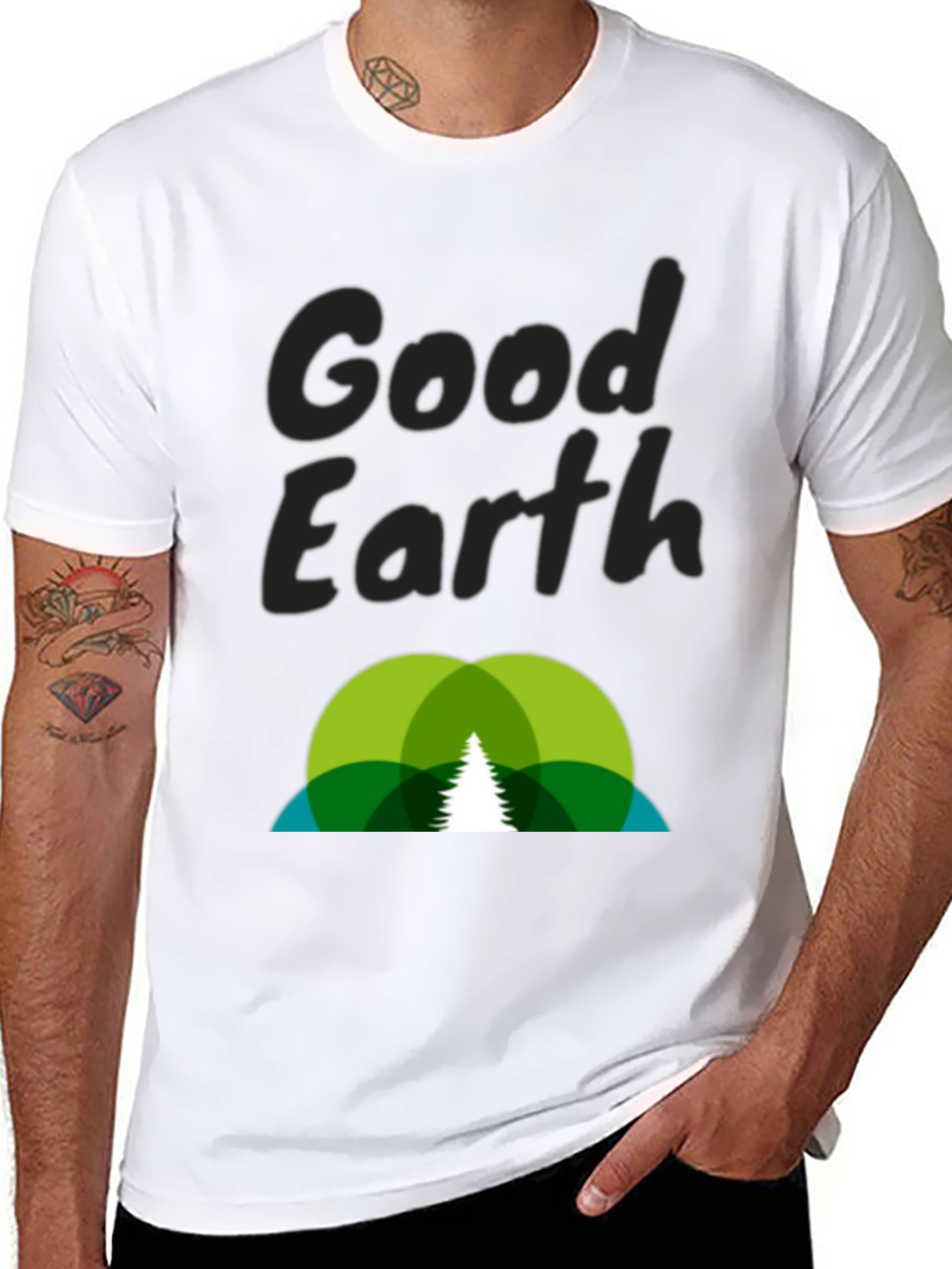 Camiseta Negra Good Earth - Diseño Ecológico