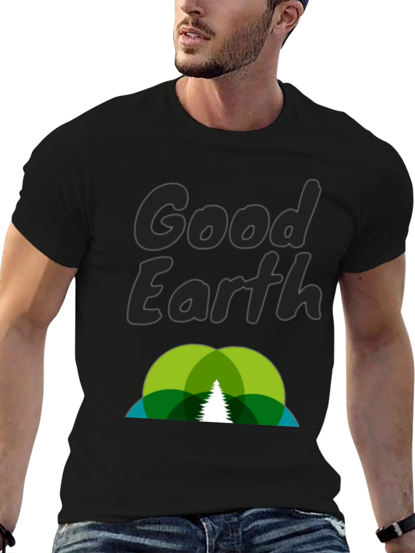 Camiseta Negra Good Earth - Diseño Ecológico
