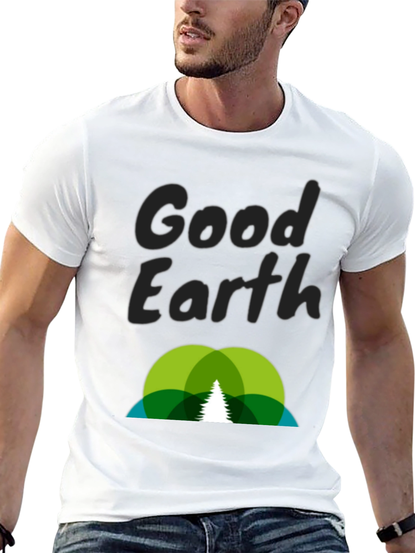Camiseta Negra Good Earth - Diseño Ecológico