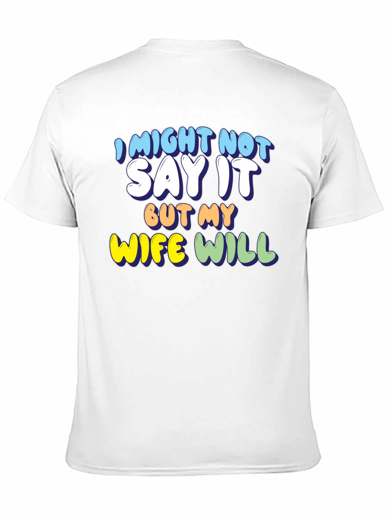 Camiseta Negra con Mensaje Divertido My Wife Will