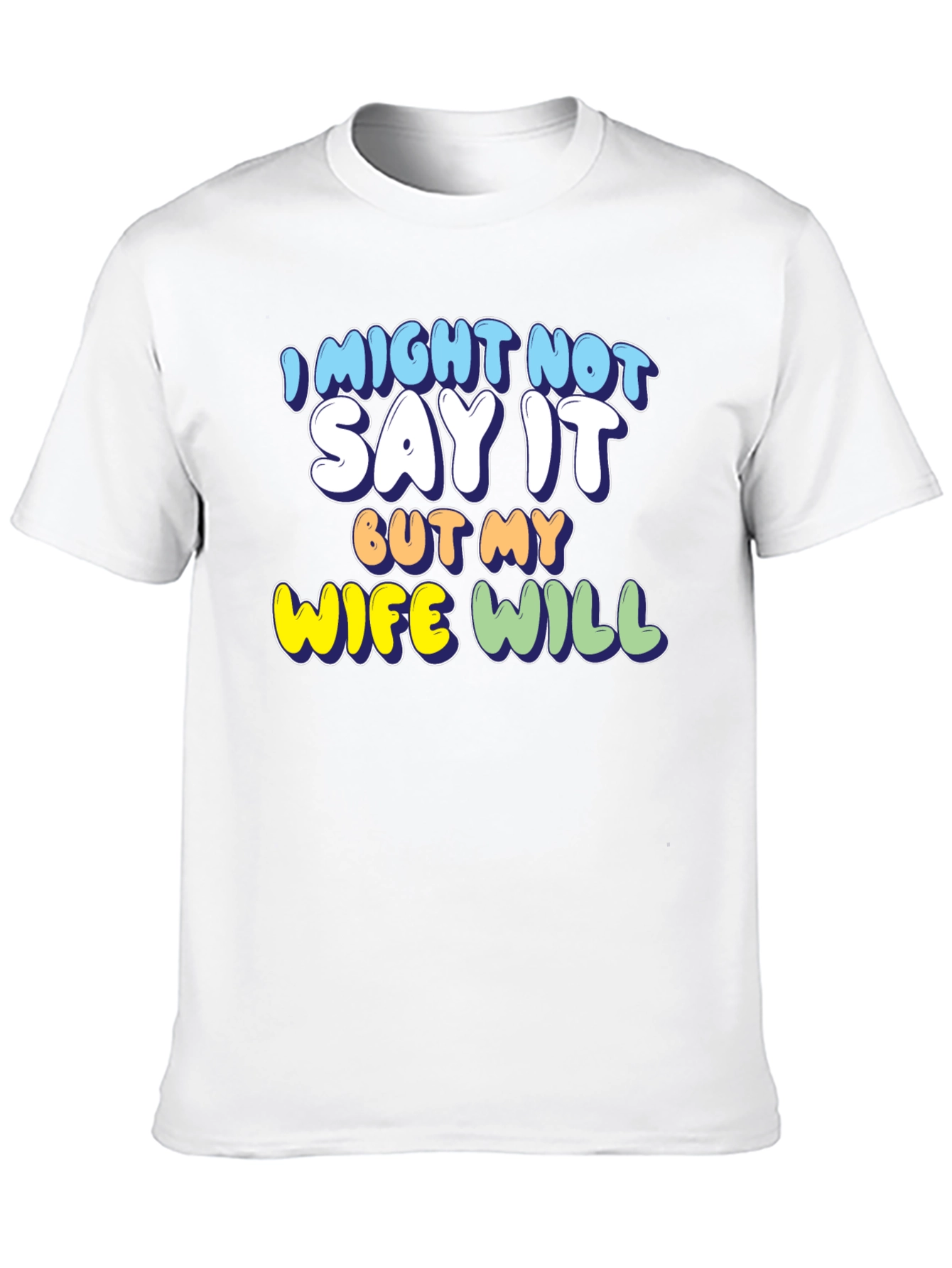Camiseta Negra con Mensaje Divertido My Wife Will