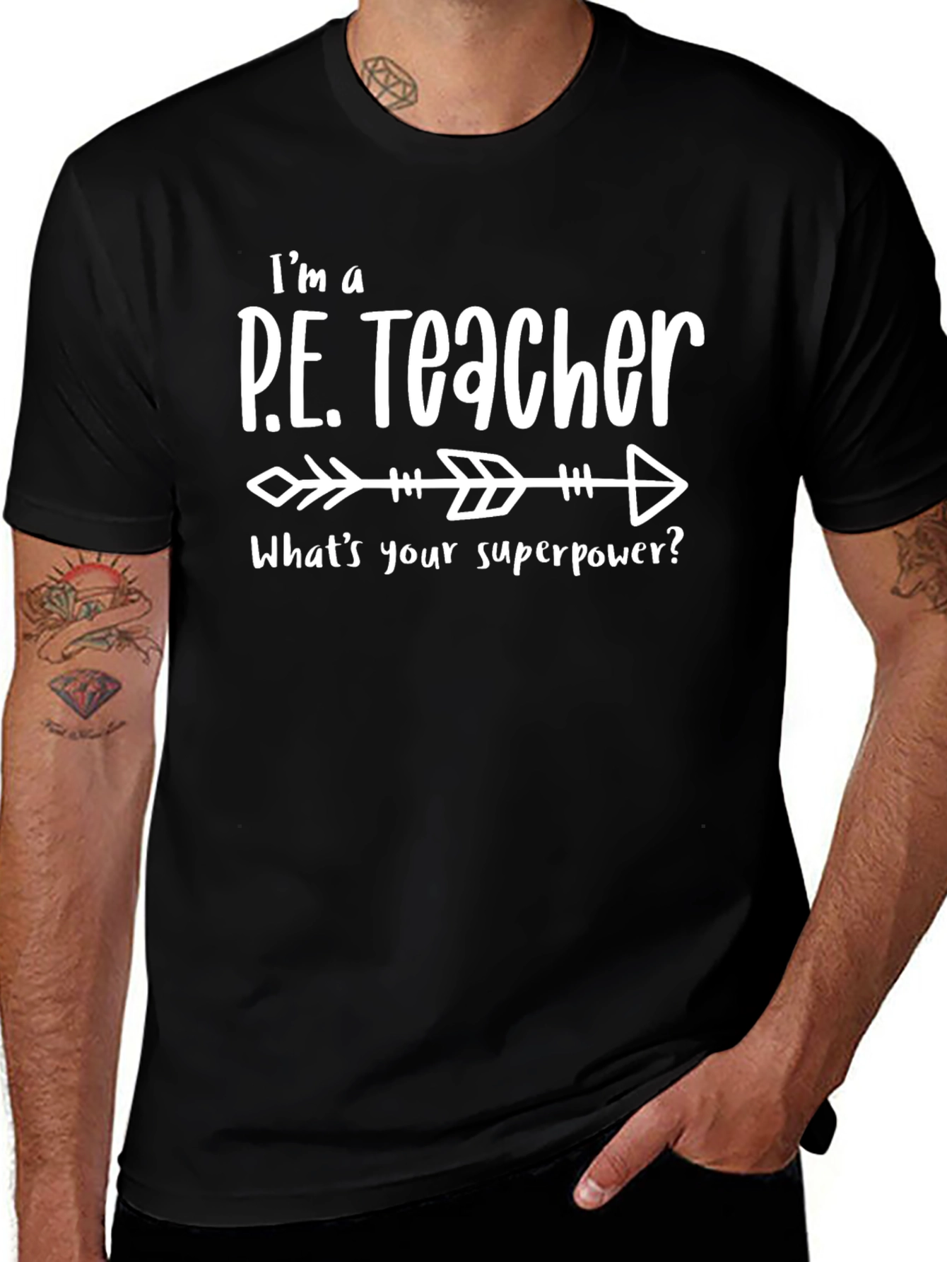 Camiseta Negra Soy Profesor de Educación Física