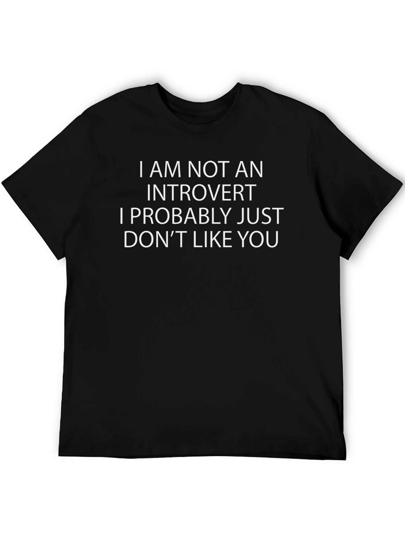 Camiseta Negra con Frase Introvertido Divertida