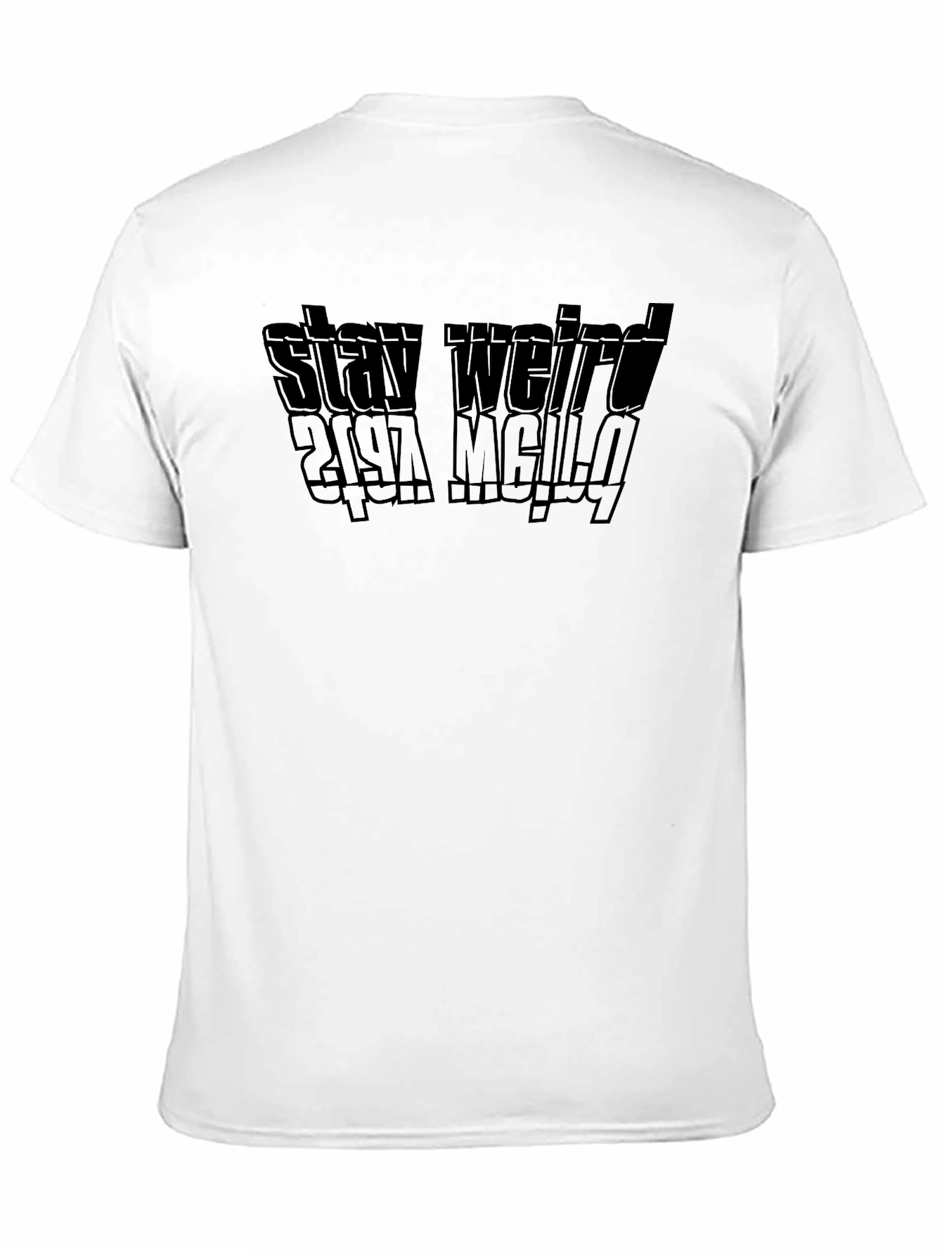 Camiseta Negra Stay Weird para Hombre - Estilo Casual
