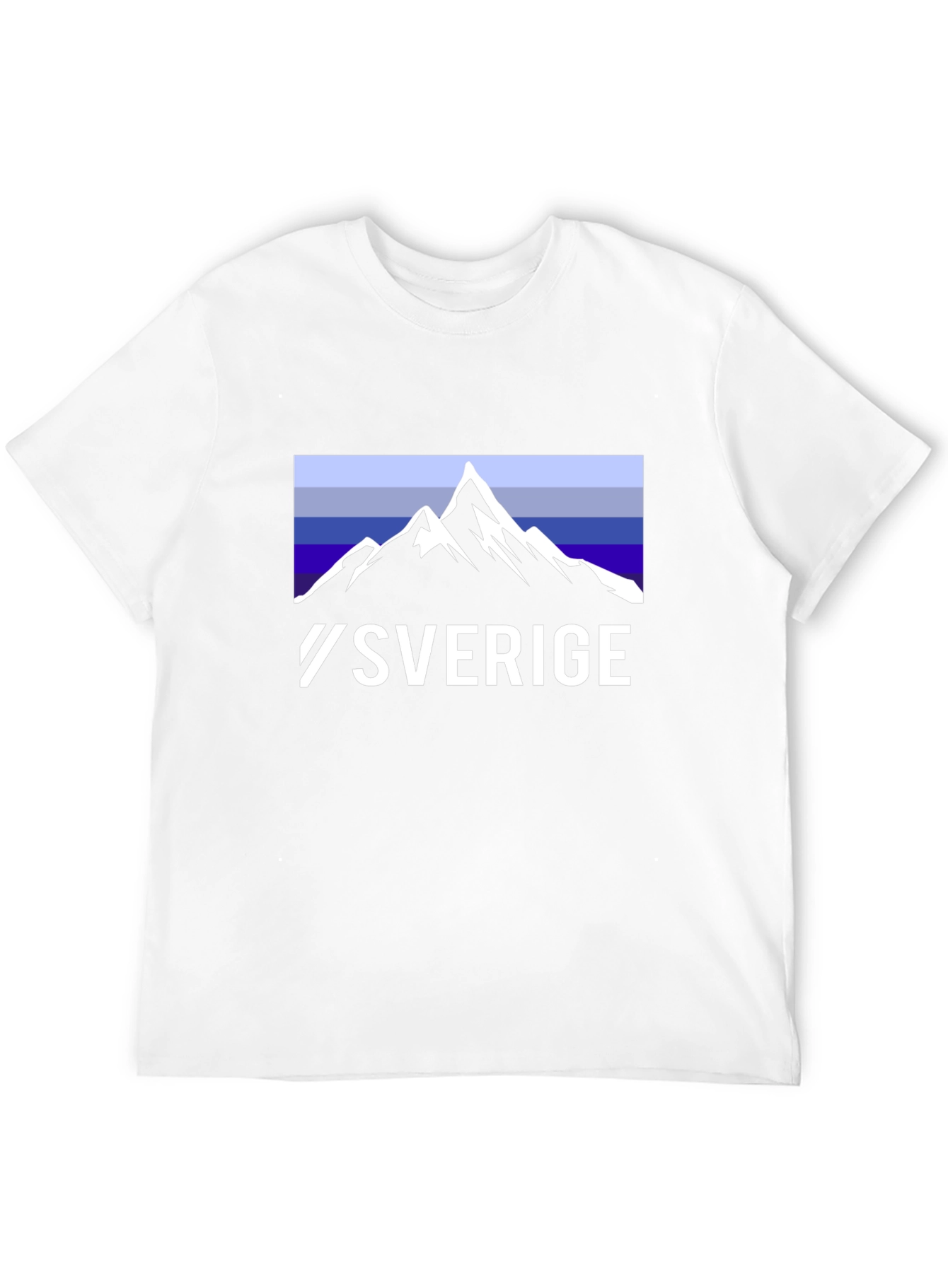 Camiseta Negra Sverige Diseño Montaña
