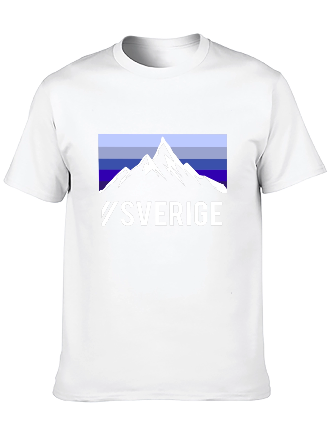 Camiseta Negra Sverige Diseño Montaña