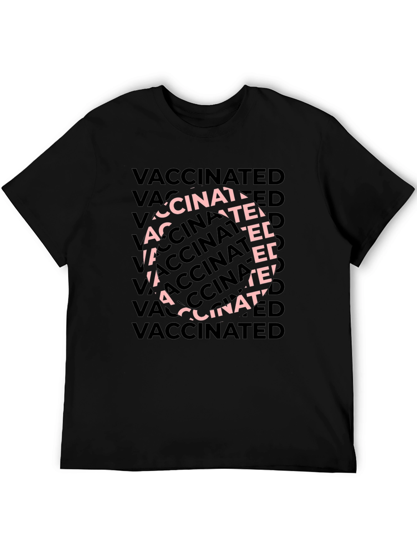 Camiseta Negra Vaccinated - Estilo Casual y Moderno