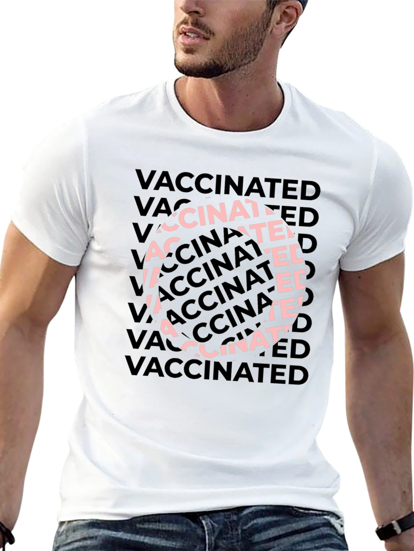 Camiseta Negra Vaccinated - Estilo Casual y Moderno