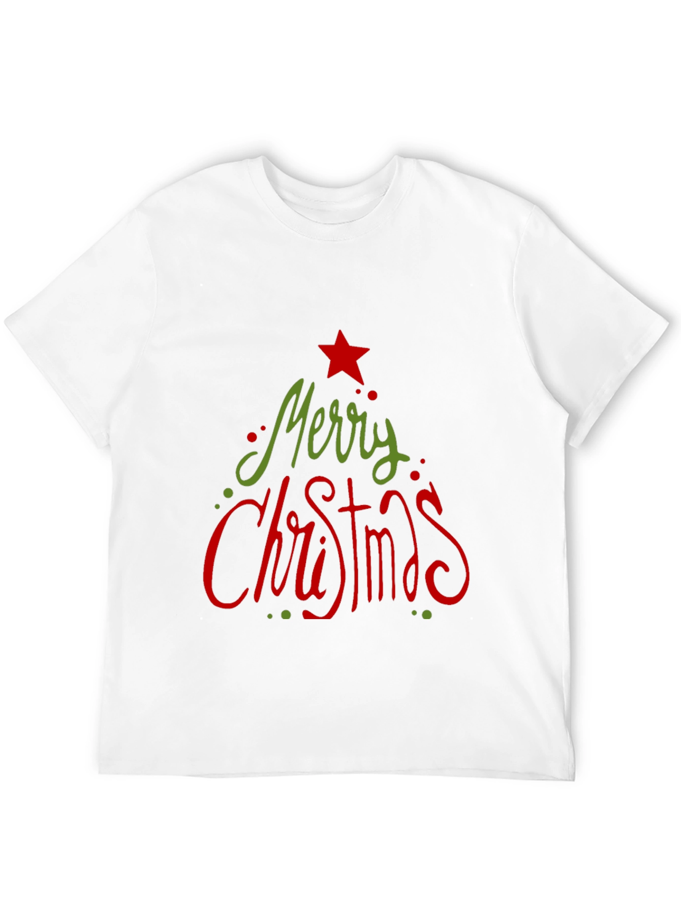 Camiseta Navideña Negra Merry Christmas