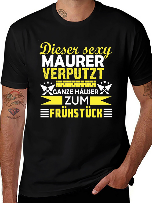 Camiseta Negra Divertida Dieser Sexy Maurer