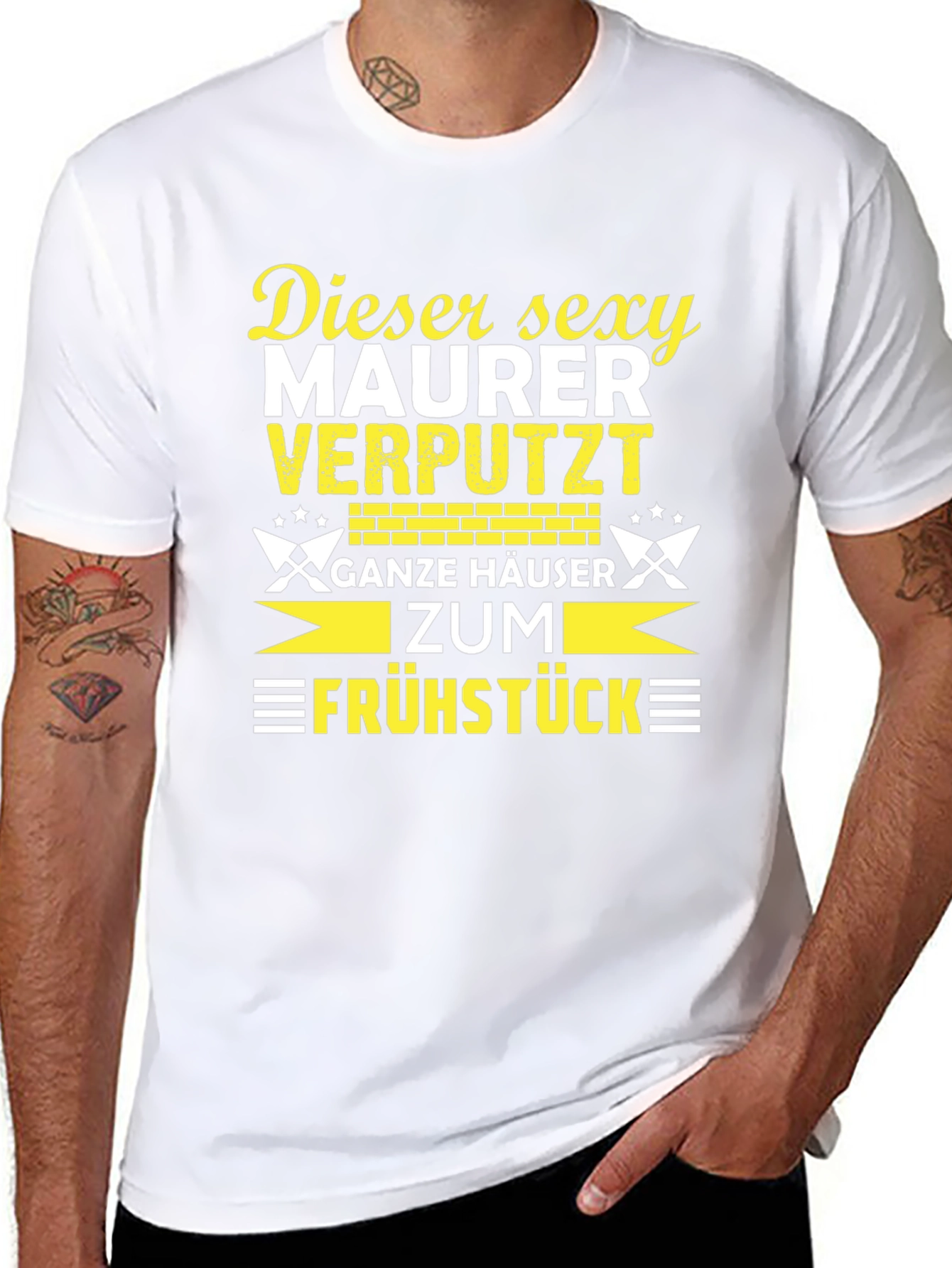 Camiseta Negra Divertida Dieser Sexy Maurer