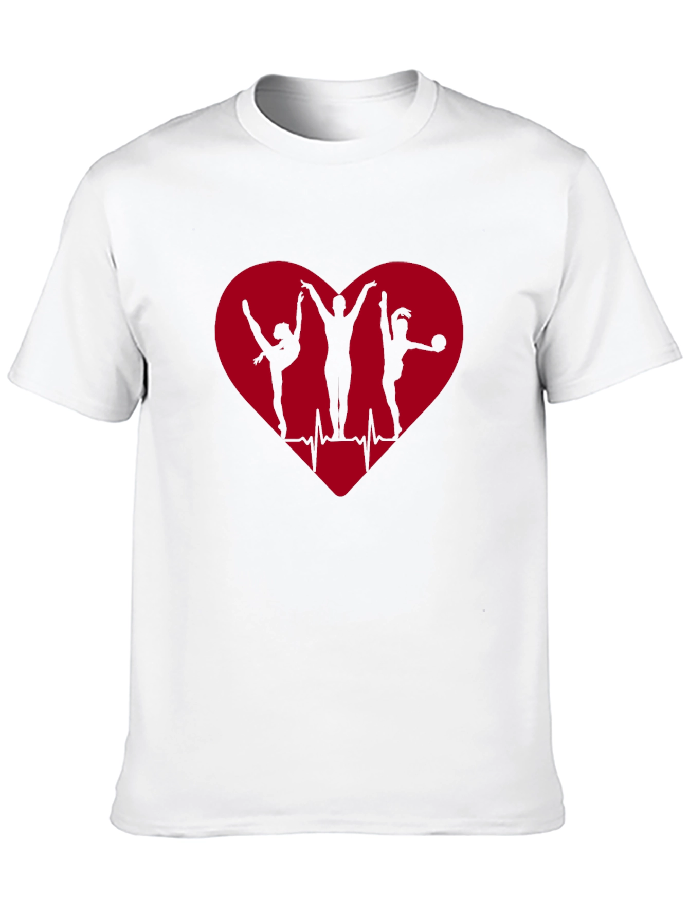 Camiseta Negra Corazón Gimnasia
