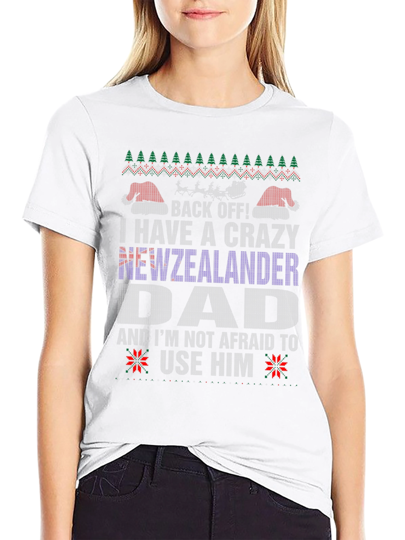 Camiseta Divertida de Navidad para Papá Neozelandés