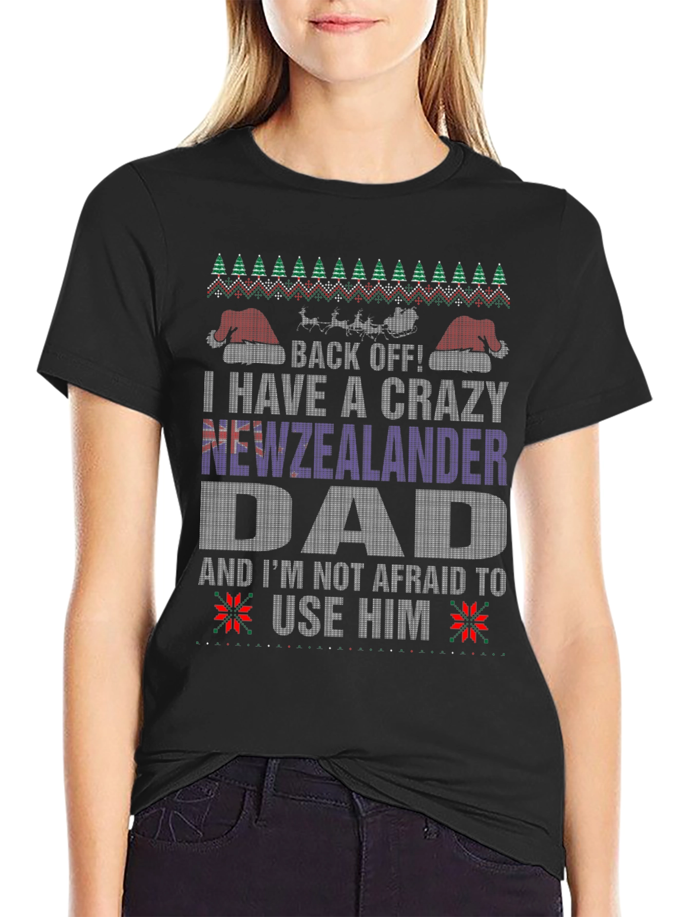 Camiseta Divertida de Navidad para Papá Neozelandés