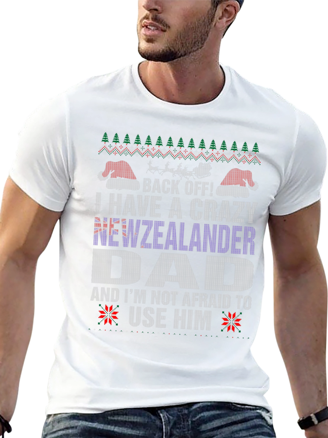 Camiseta Divertida de Navidad para Papá Neozelandés