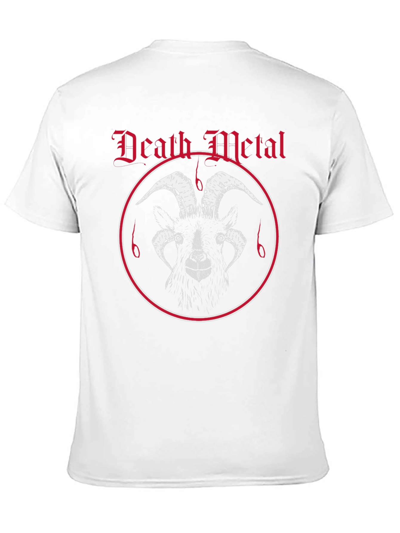 Camiseta Negra Death Metal Cabra Satánica