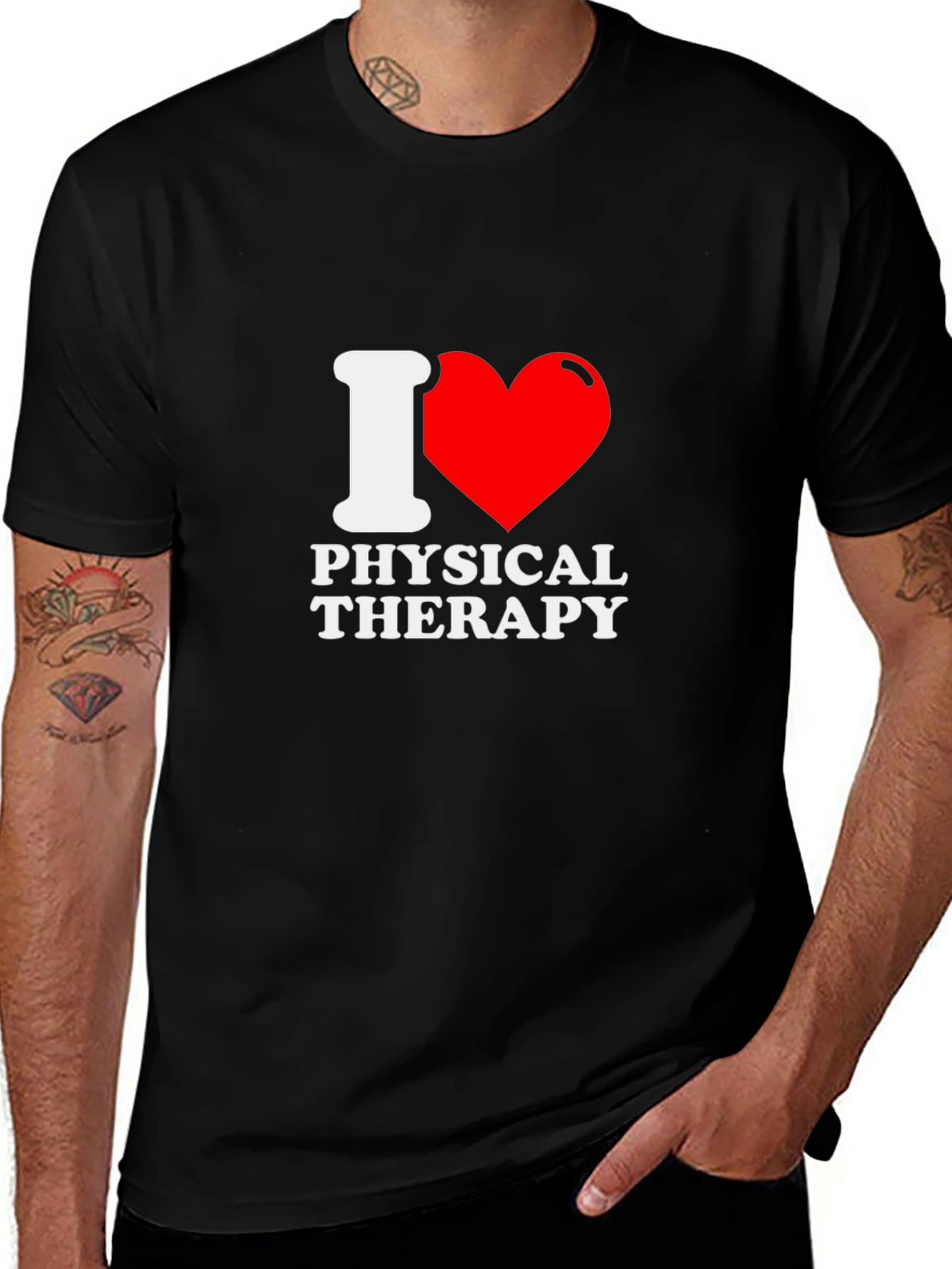 Camiseta Negra Amo la Fisioterapia