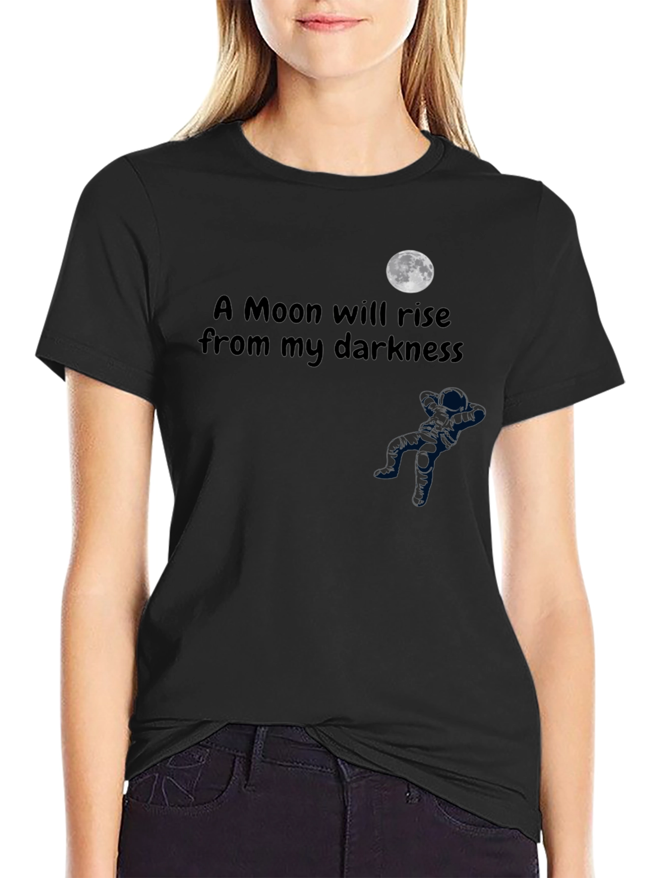 Camiseta Negra: Una Luna Surgirá