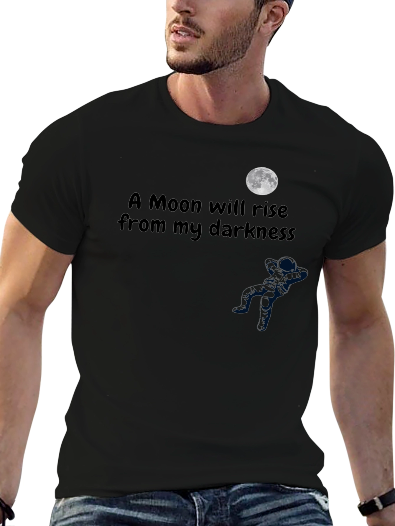 Camiseta Negra: Una Luna Surgirá