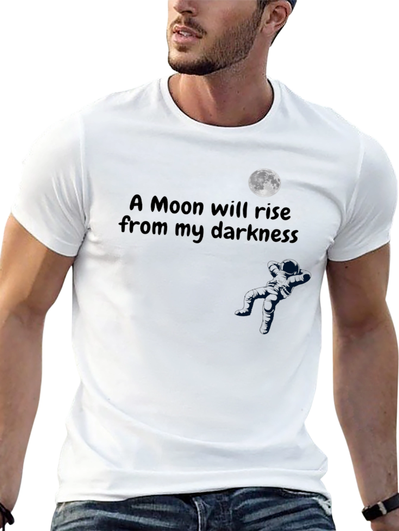 Camiseta Negra: Una Luna Surgirá
