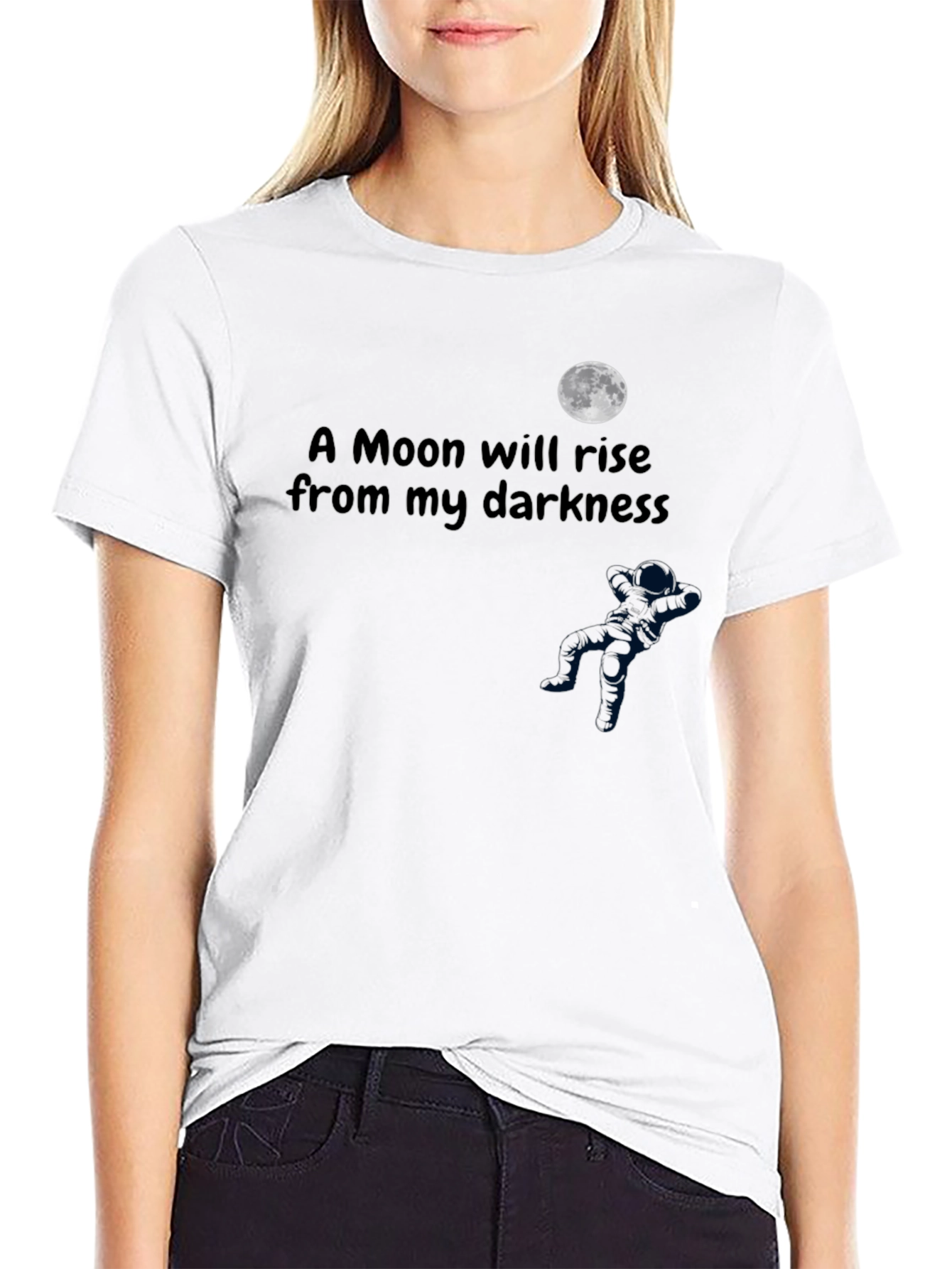 Camiseta Negra: Una Luna Surgirá