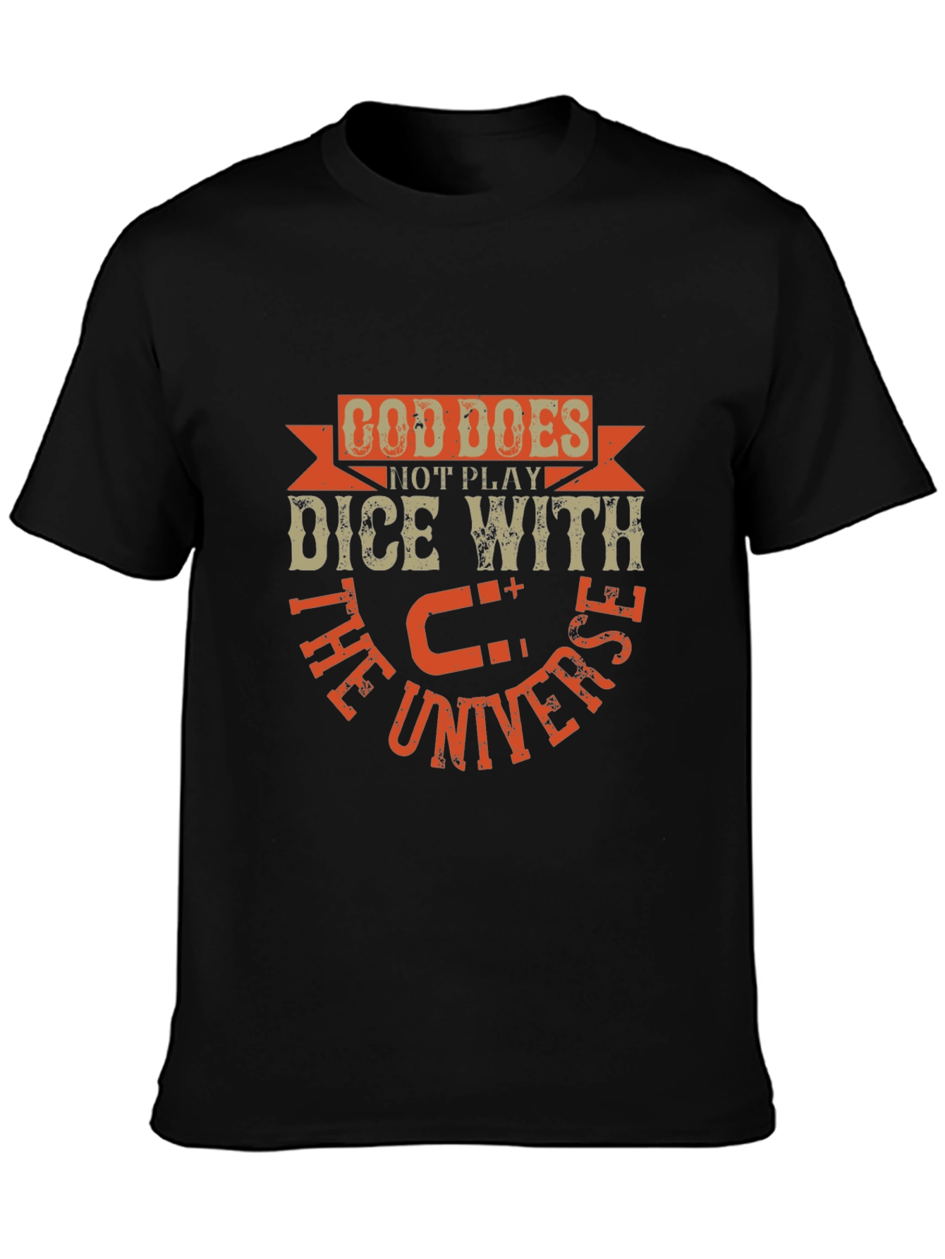 Camiseta Negra: Dios No Juega a los Dados