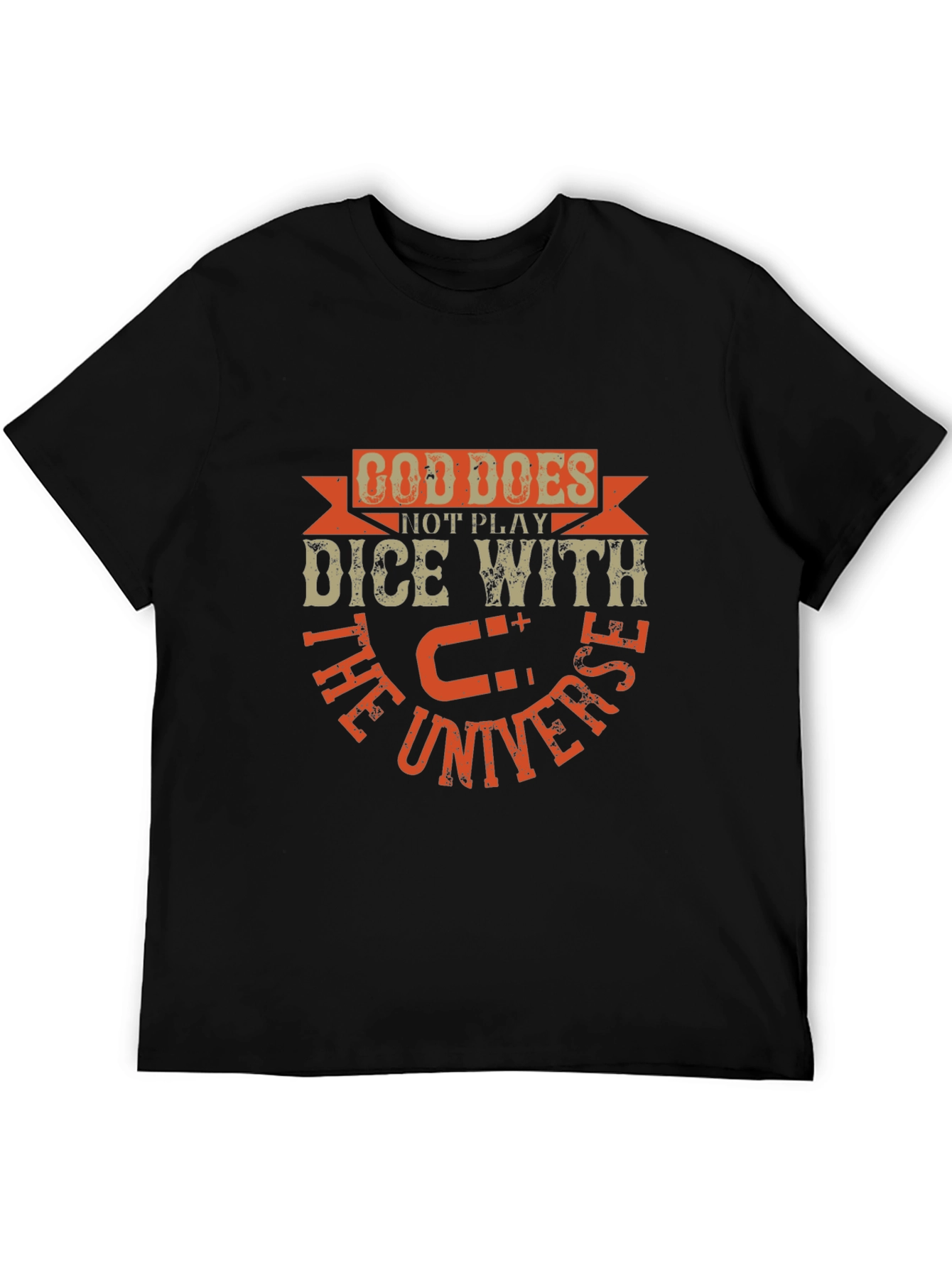 Camiseta Negra: Dios No Juega a los Dados