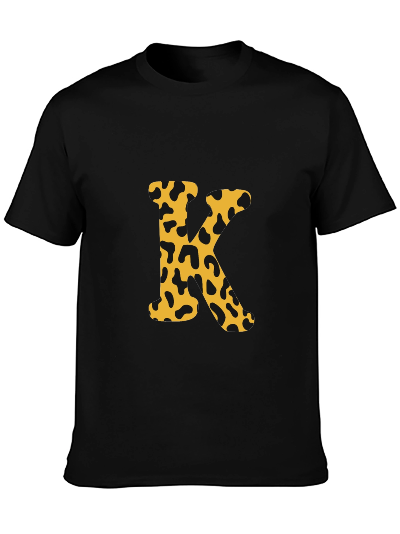 Camiseta Negra con Letra K Estampada