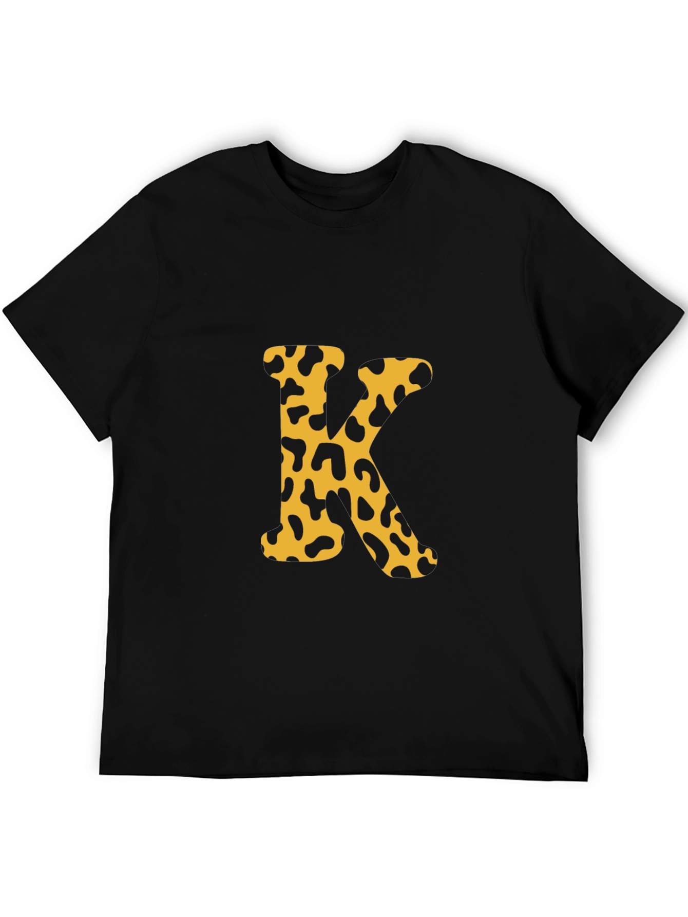 Camiseta Negra con Letra K Estampada