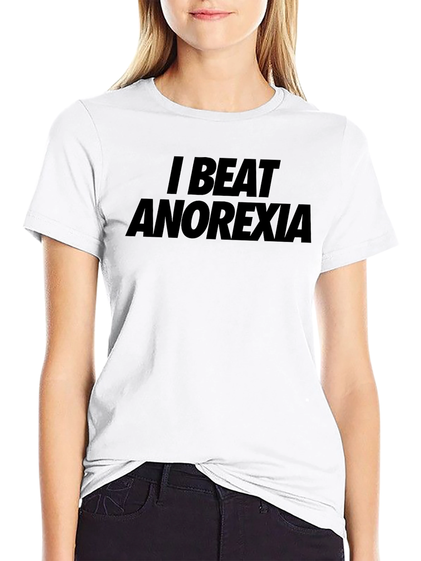 Camiseta Negra: ¡Yo Vencí la Anorexia!