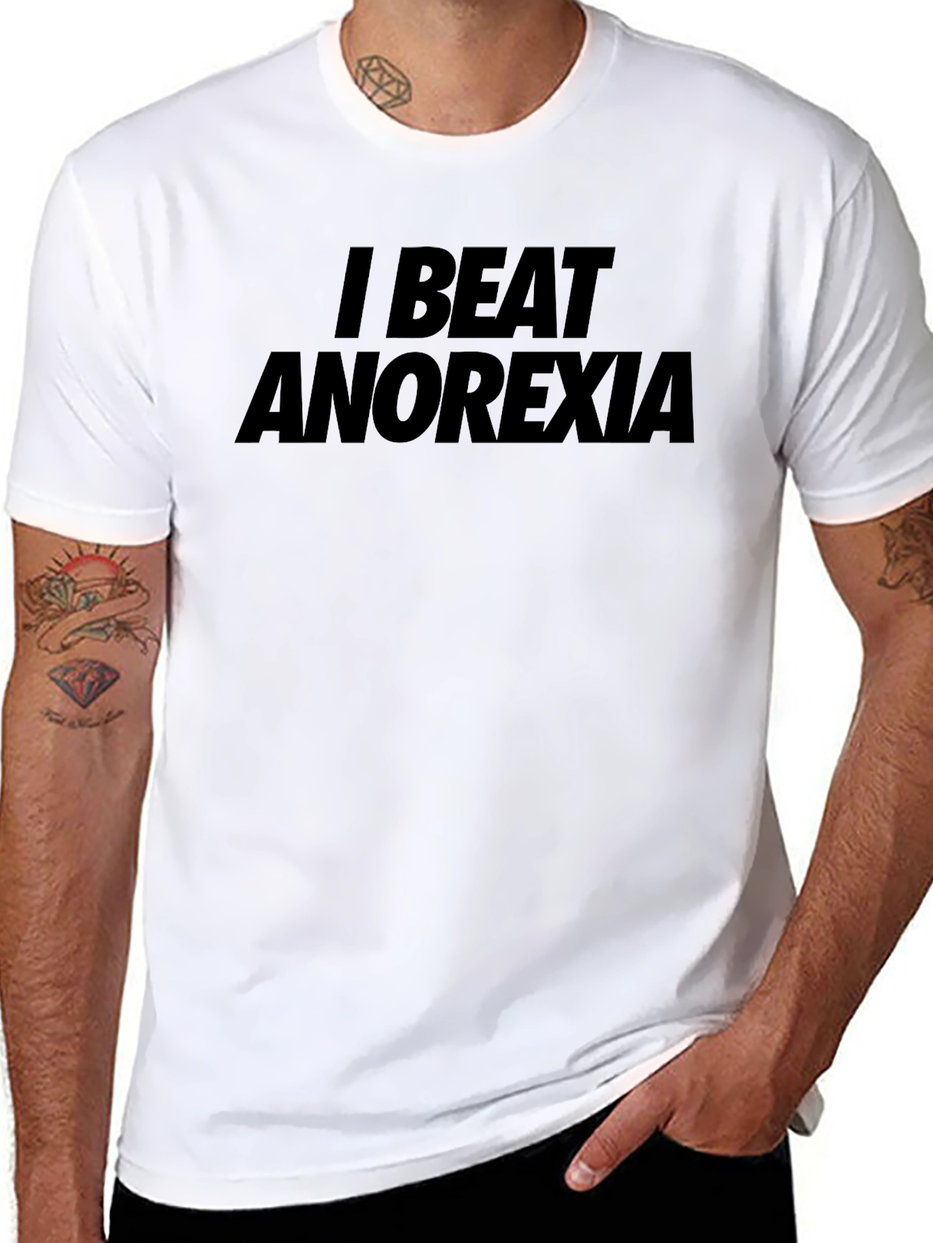 Camiseta Negra: ¡Yo Vencí la Anorexia!