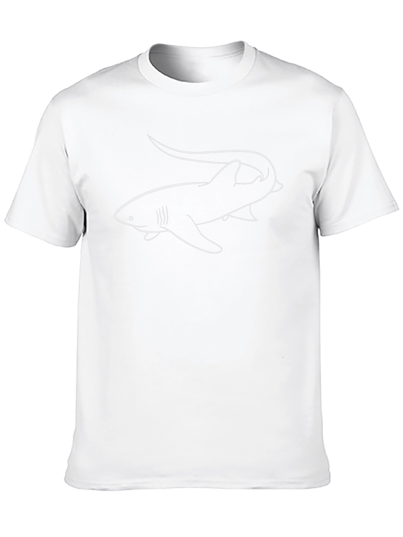 Camiseta Negra con Diseño de Tiburón Látigo