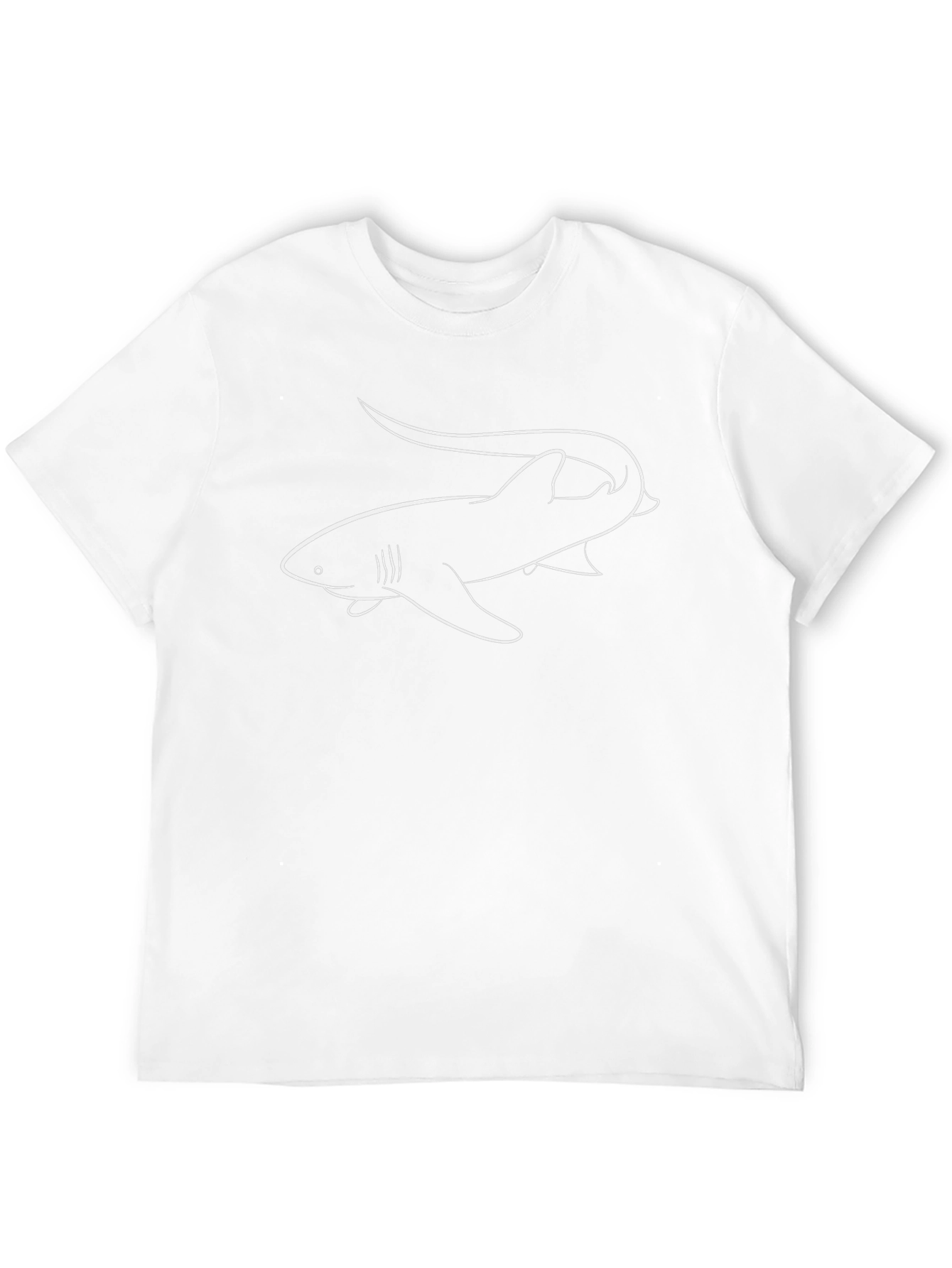 Camiseta Negra con Diseño de Tiburón Látigo