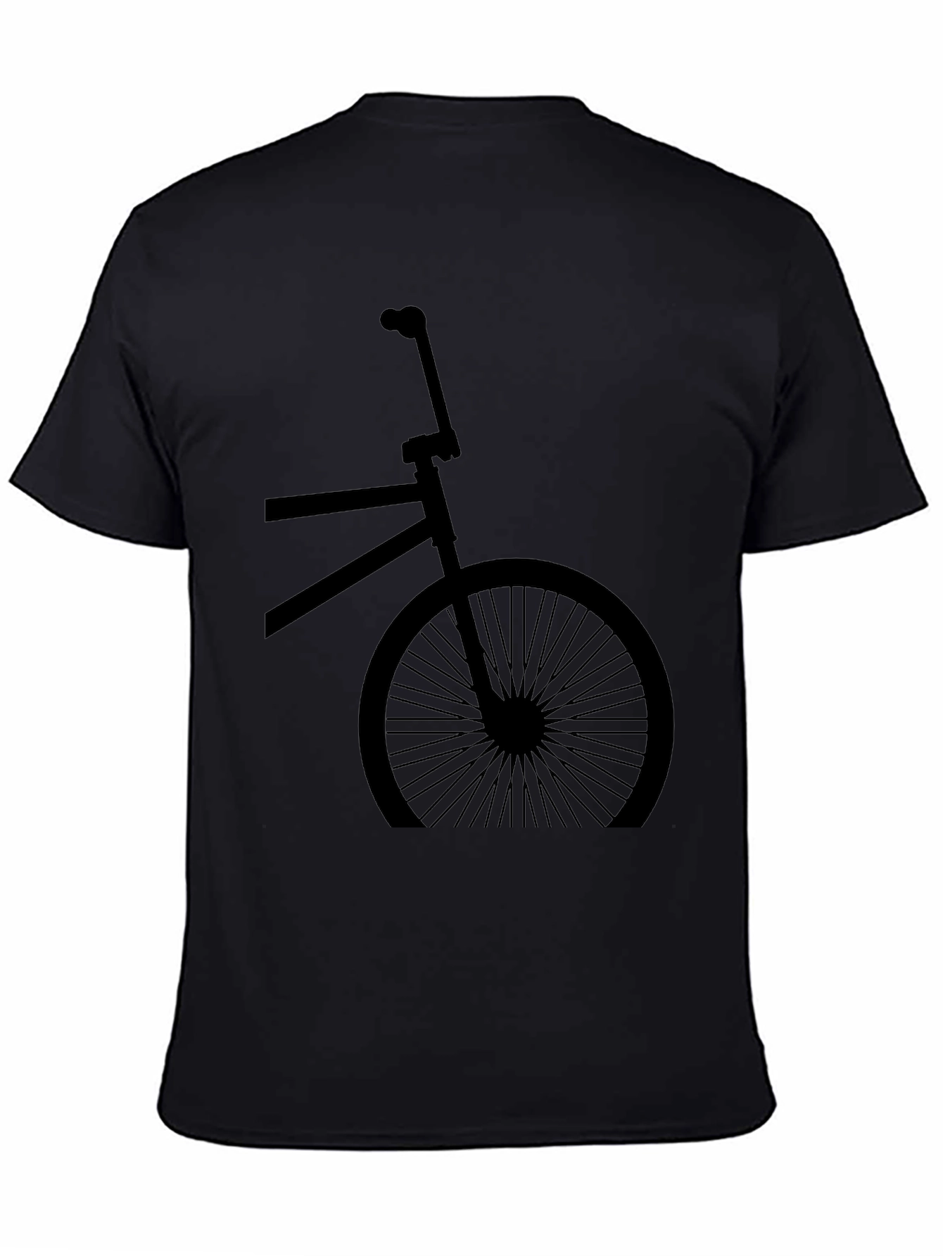 Camiseta Negra con Diseño de Bicicleta Retro