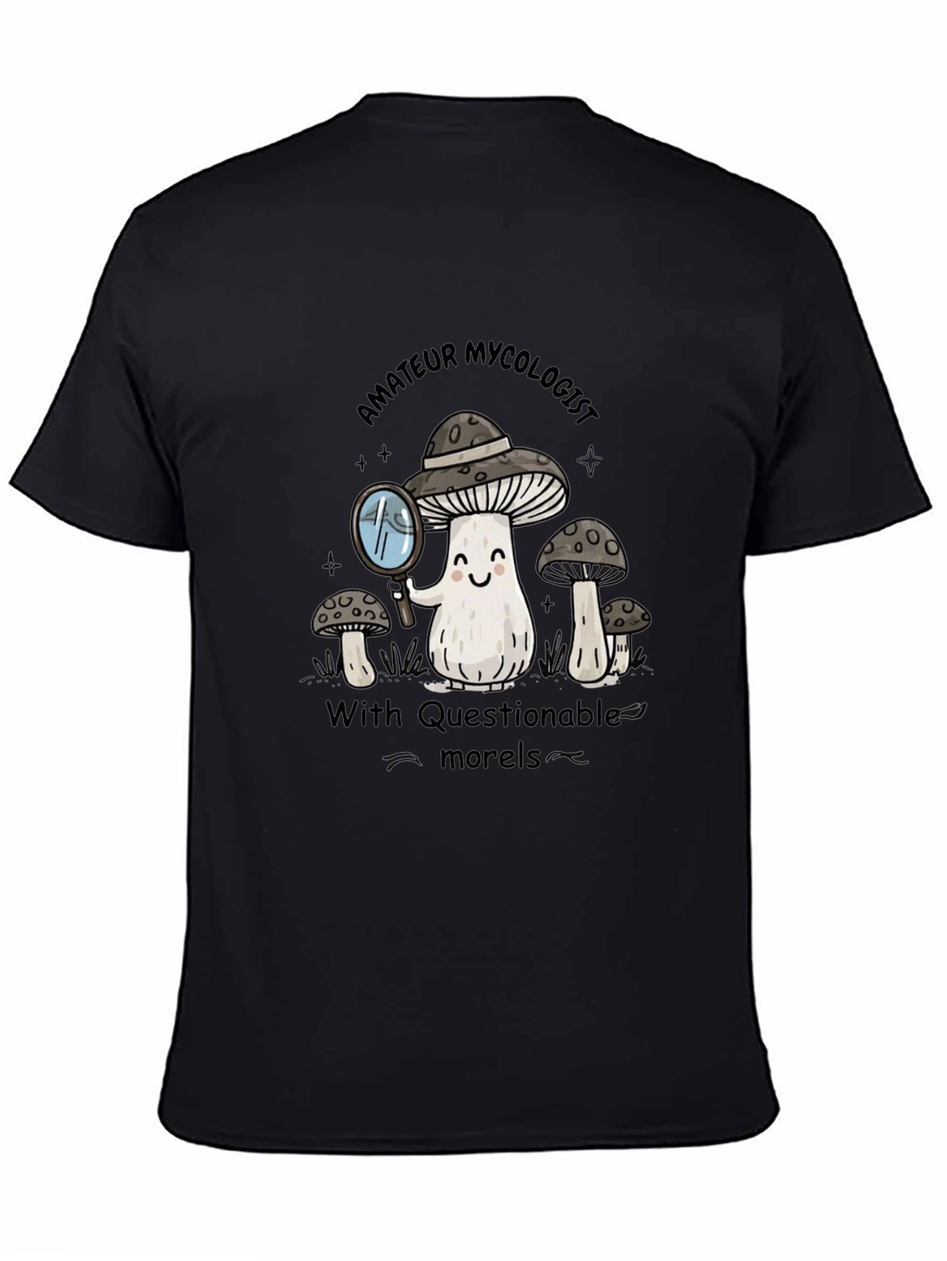 Camiseta Negra Micólogo Aficionado
