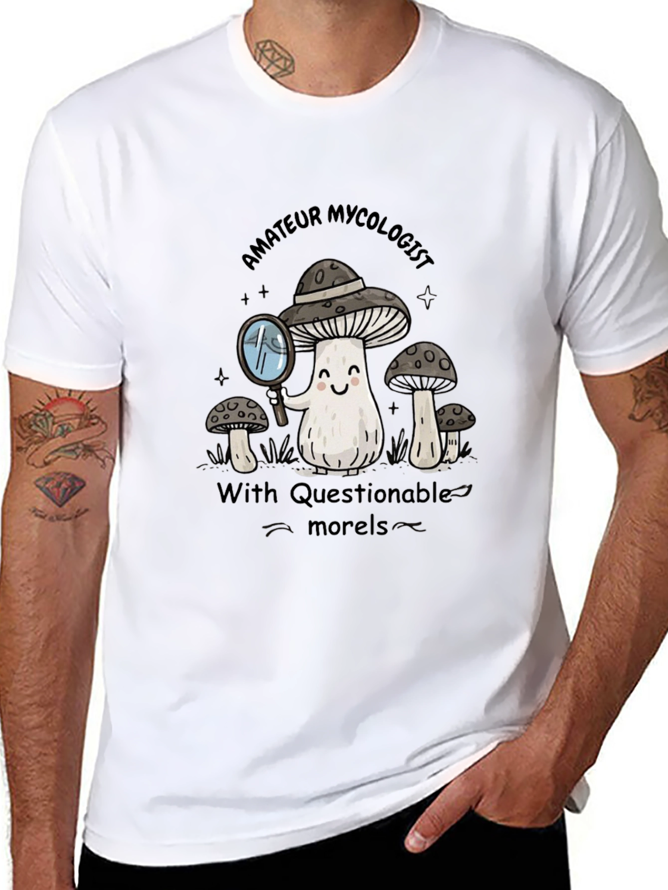 Camiseta Negra Micólogo Aficionado