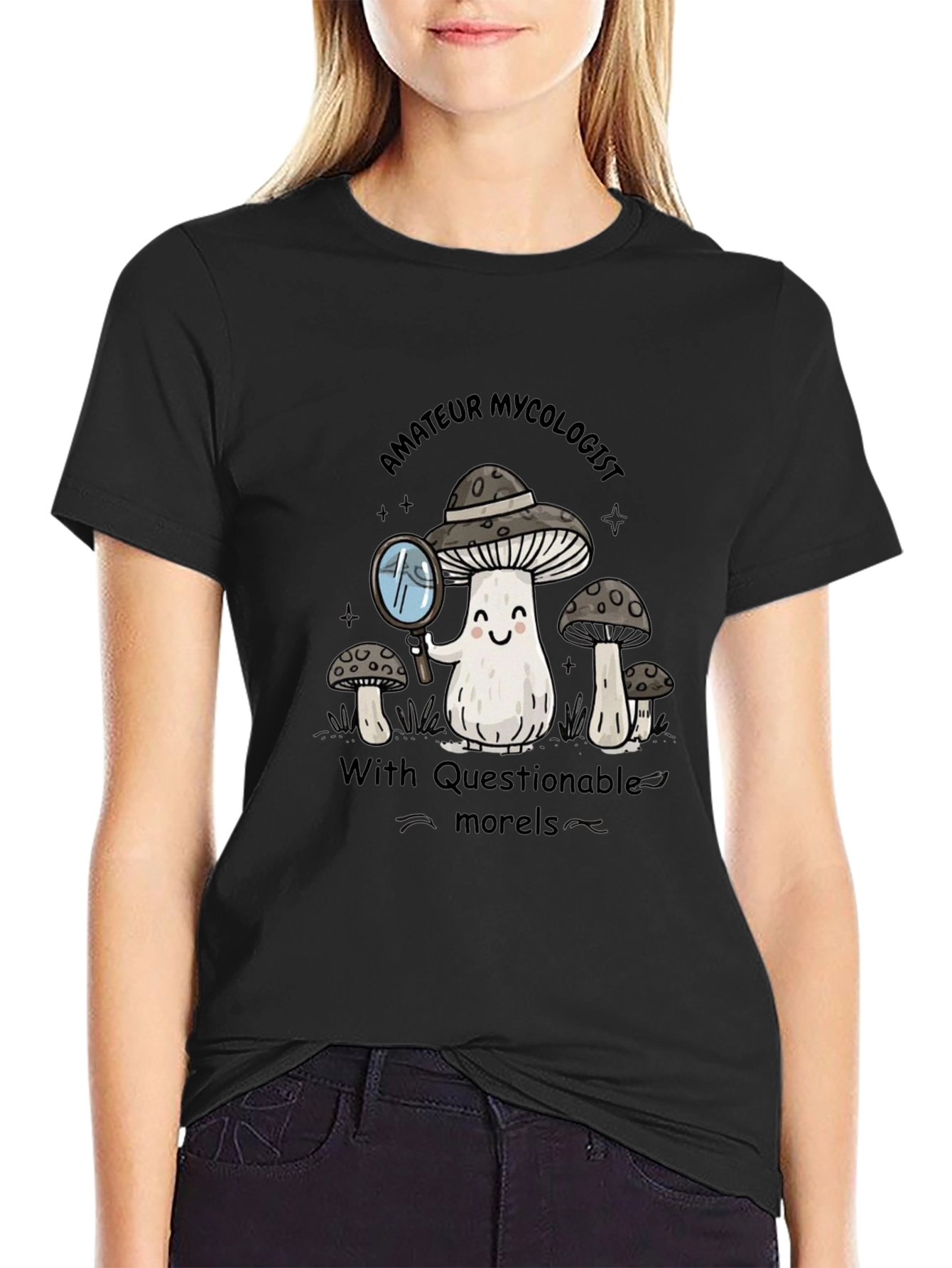 Camiseta Negra Micólogo Aficionado
